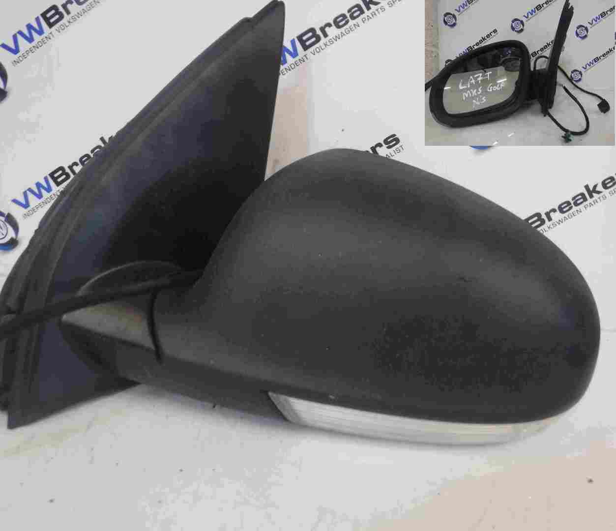 Volkswagen Golf MK5 2003-2009 Passenger NS Wing Mirror Plain Black Plastic Cover