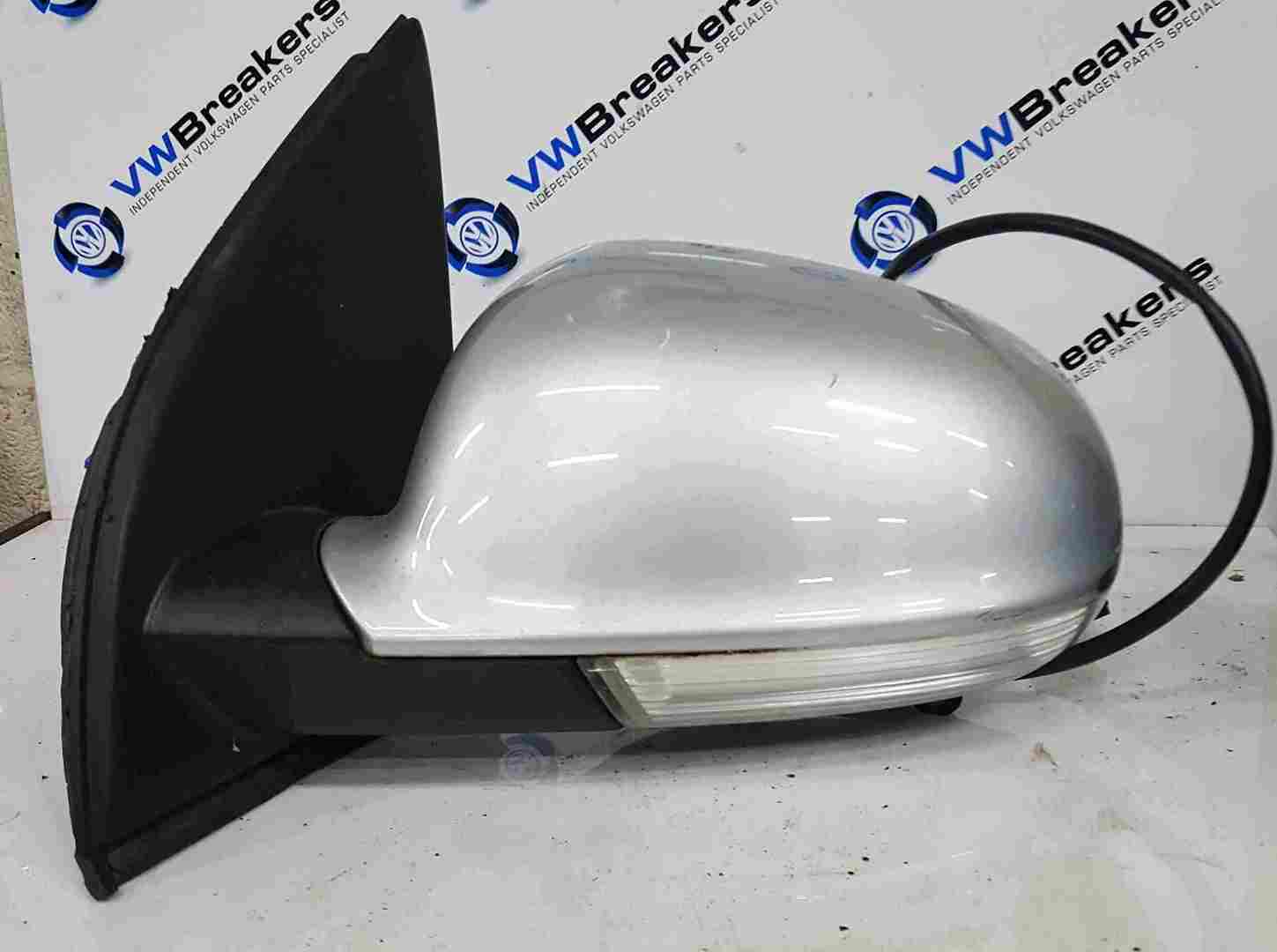 Volkswagen Golf MK5 2003-2009 Passenger NS Wing Mirror Silver LA7W
