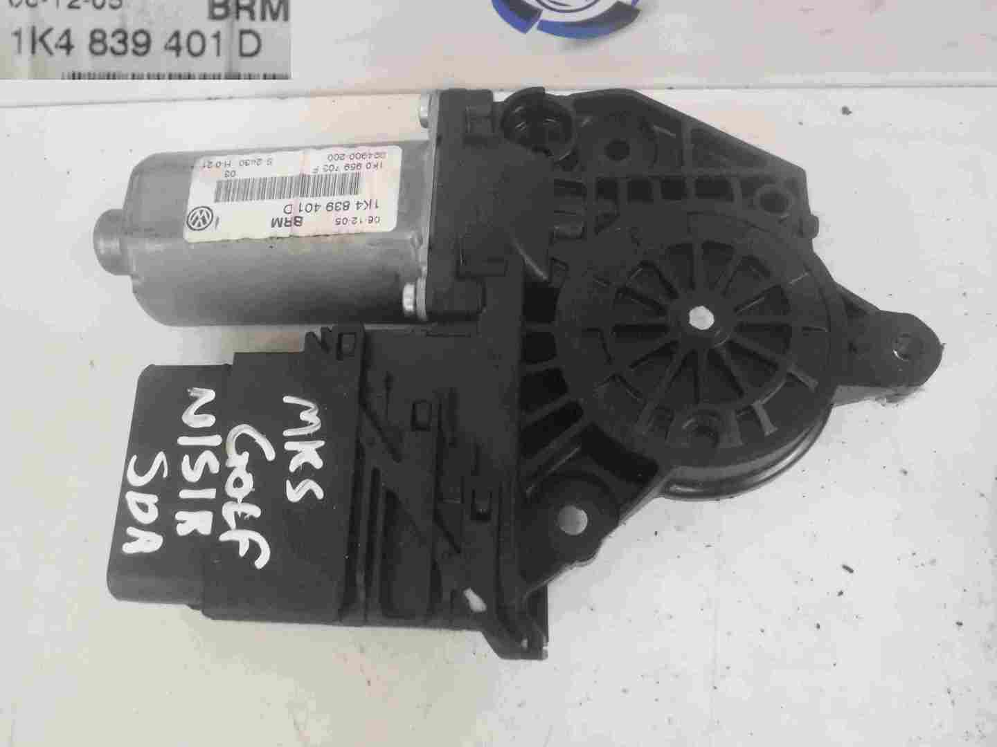 Volkswagen Golf MK5 2003-2009 Passenger NSR Rear Window Motor 1K4839401E