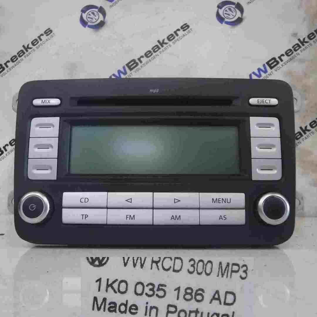 Volkswagen Golf MK5 2003-2009 Radio CD Player Double Din 1K0035186AE 1K0035186AD
