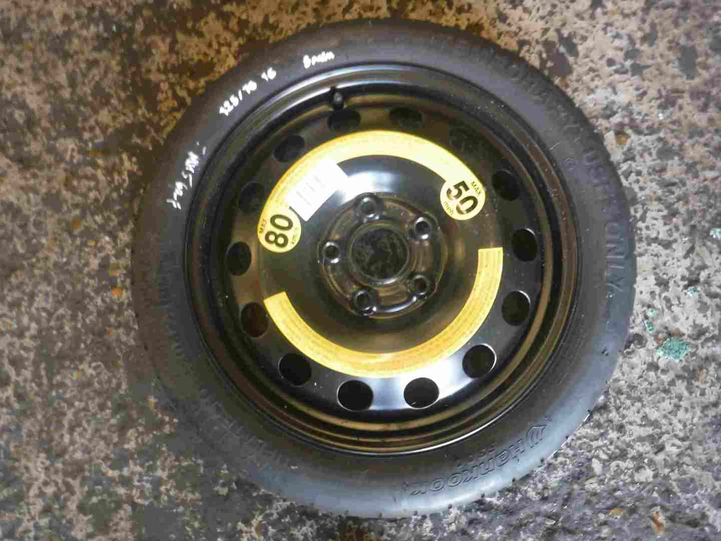 Volkswagen Golf MK5 2003-2009 Space Saver Spare Wheel  Tyre 125 70 16 5/5