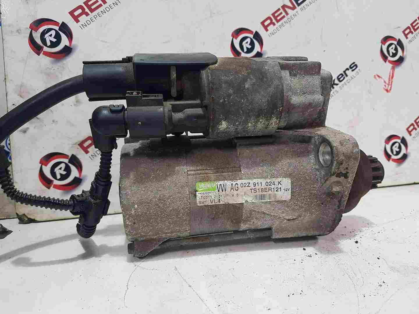 Volkswagen Golf MK6 2009-2012 1.6 TDI Starter Motor Starting 02Z911024k