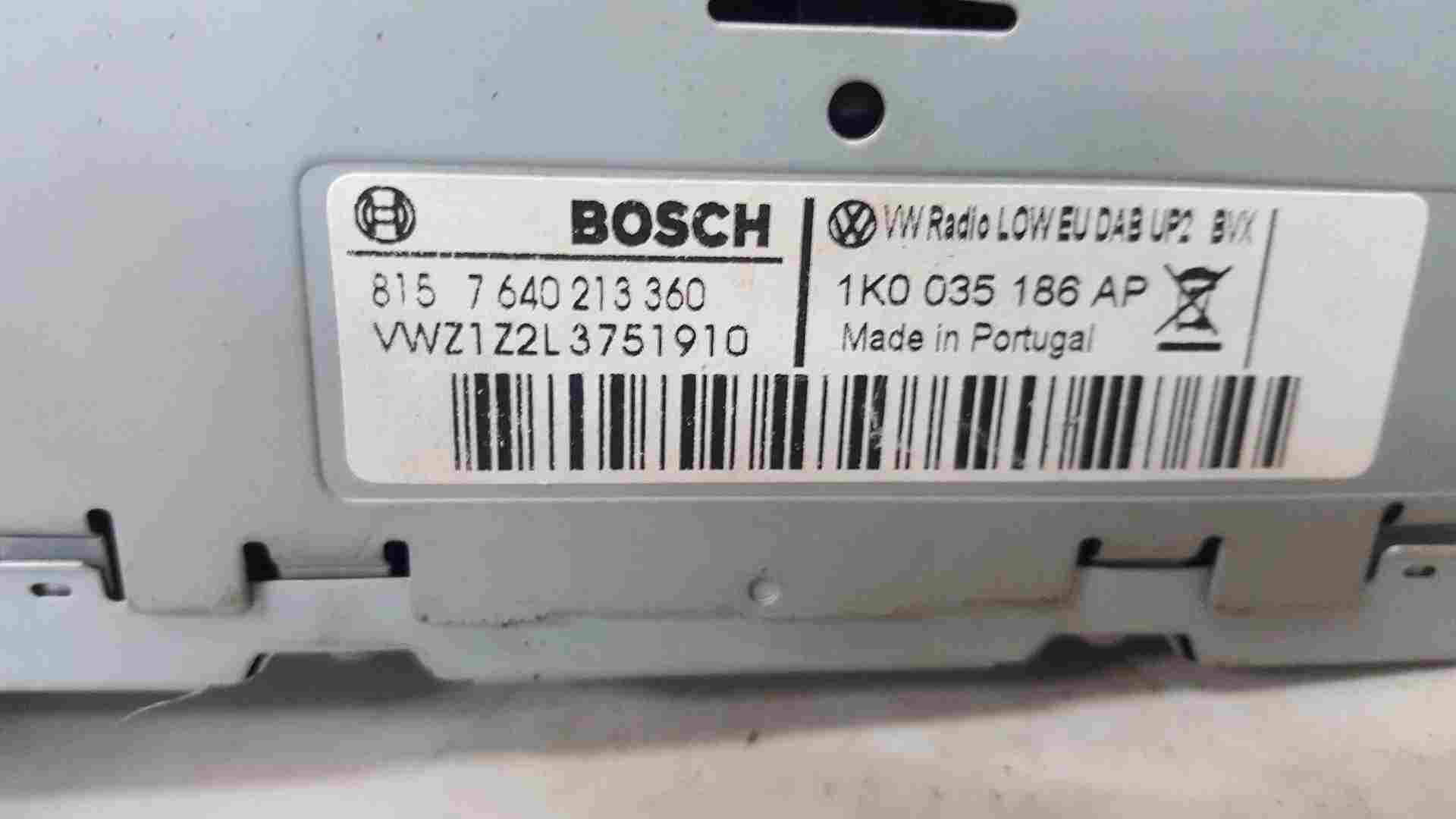 Volkswagen Golf MK6 2009-2012 Cd Player Radio Head Unit 1K0035186ap