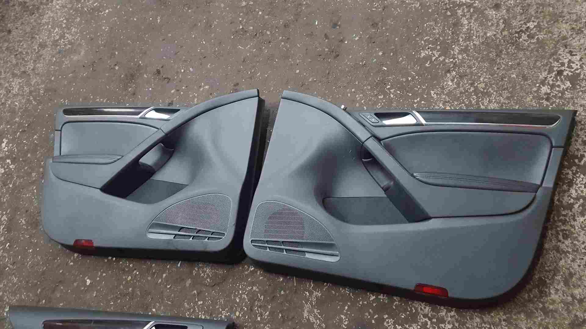 Volkswagen Golf MK6 2009-2012 GTI Black Leather Door Cards SET X4 Front Rear