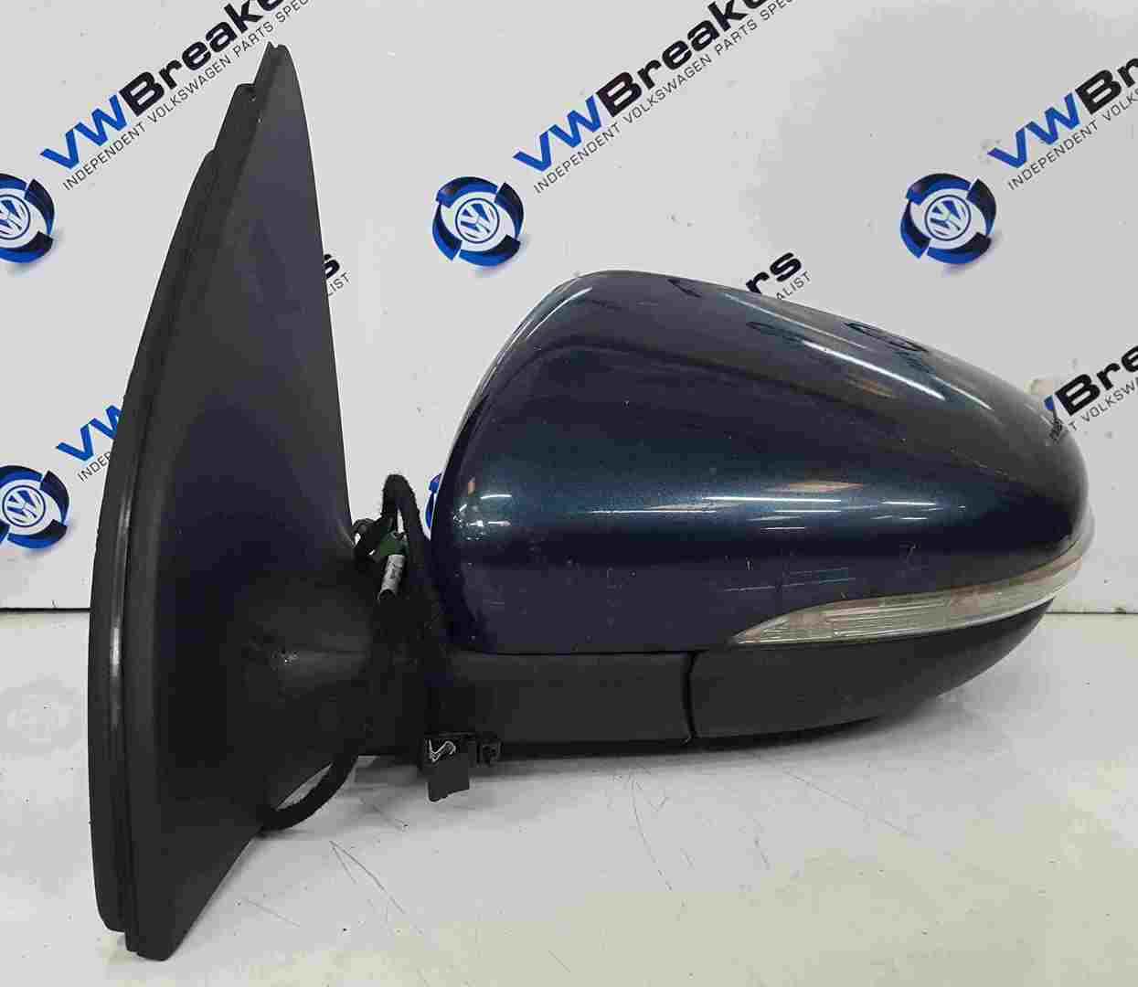 Volkswagen Golf MK6 2009-2012 Passenger NS Wing Mirror Blue Grey LC5F