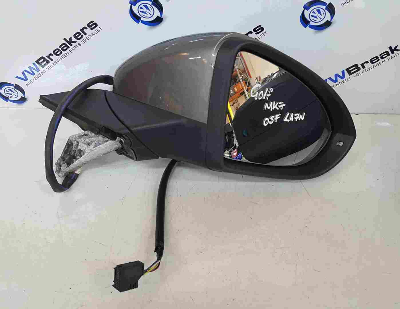 Volkswagen Golf MK7 2012-2017 Drivers OS Wing Mirror Limestone Grey LA7N