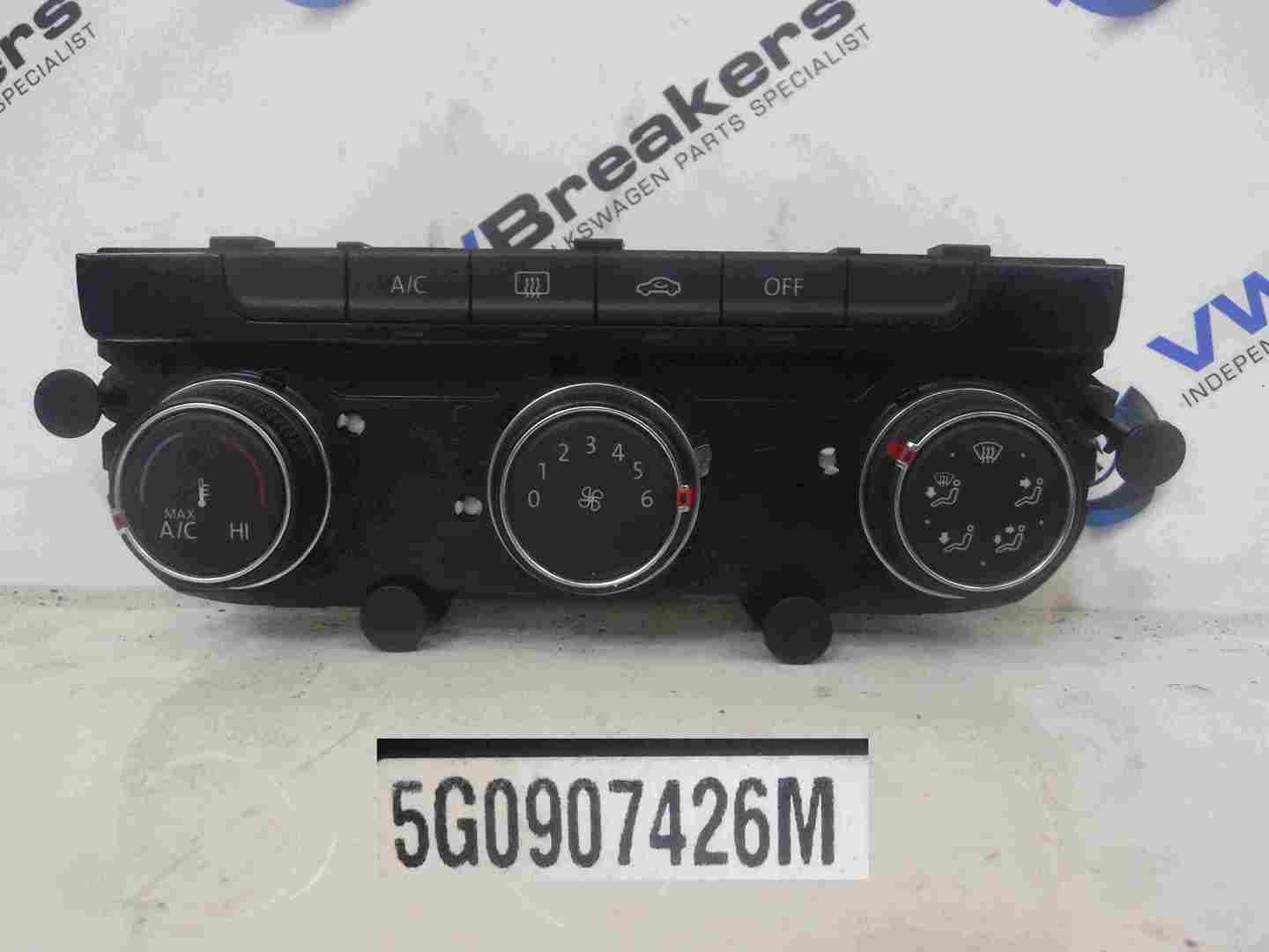 Volkswagen Golf MK7 2012-2017 Heater Controls Climate Control Switch Panel