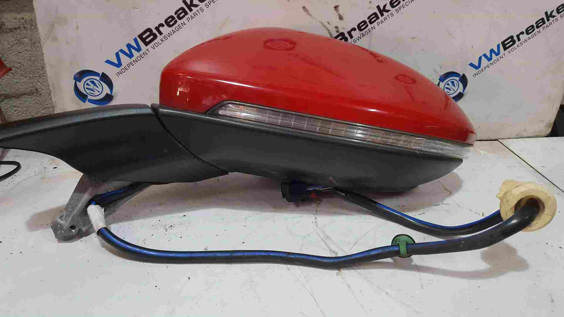 Volkswagen Golf MK7.5 2012-2020 NSF Wing Mirror RED Ly3d Power Fold Puddle