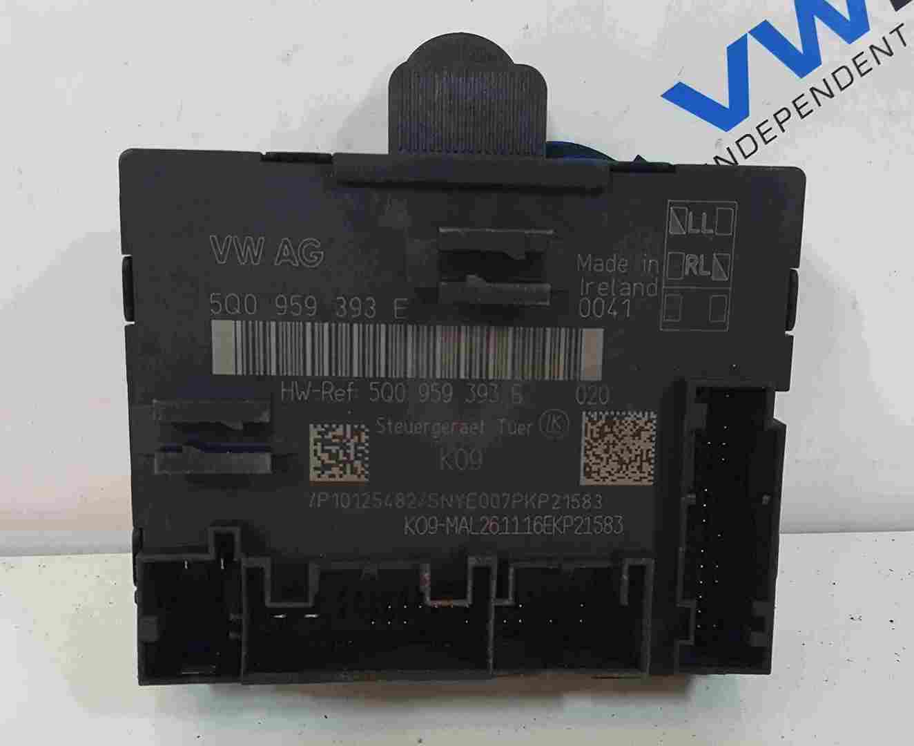 Volkswagen Golf MK7 2012-2017 Passenger NSF Front Door Control Module 5Q0959393E