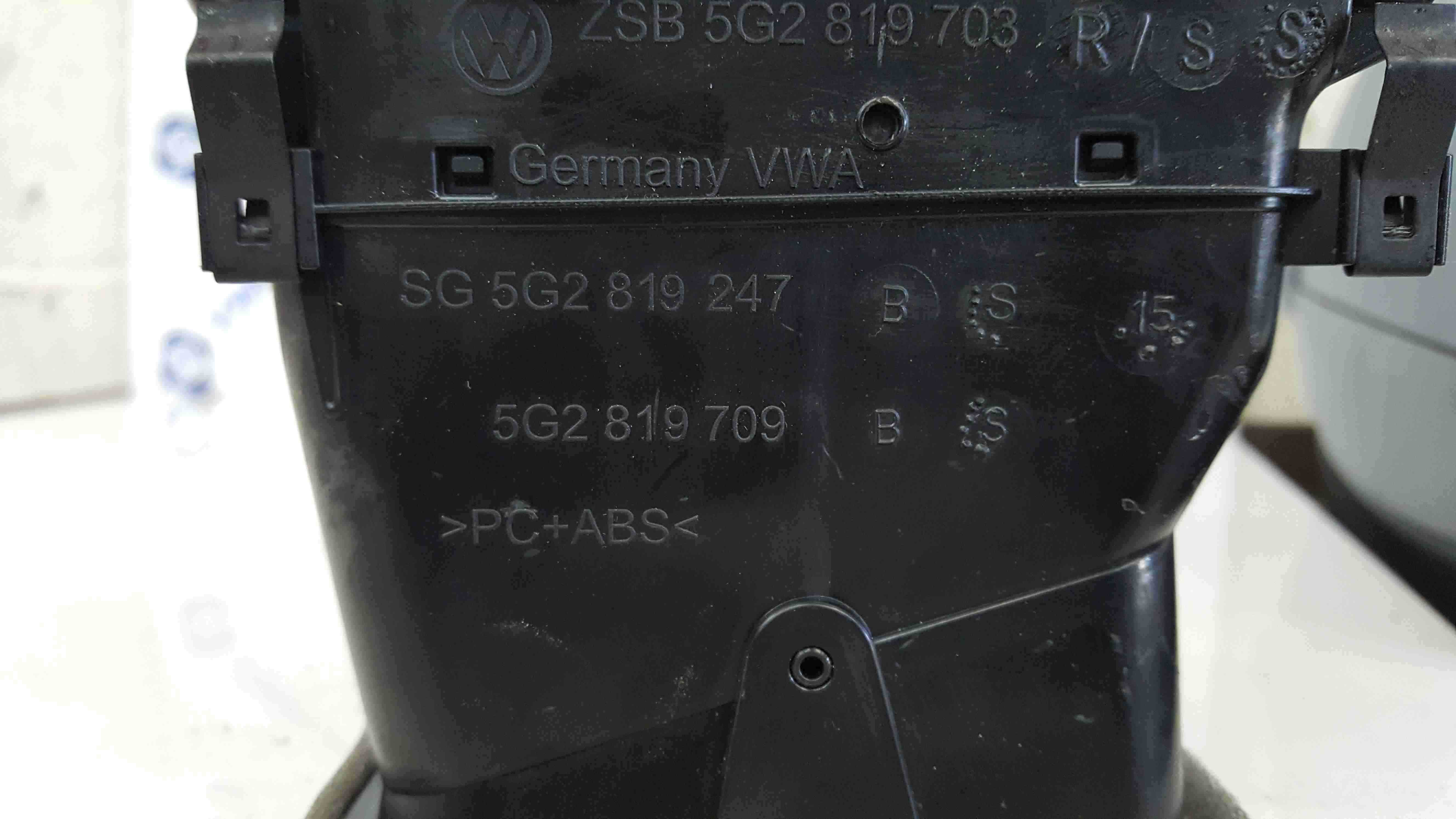 Volkswagen Golf MK7 2012-2017 Passenger NSF Front Heater Vent 5G2819247