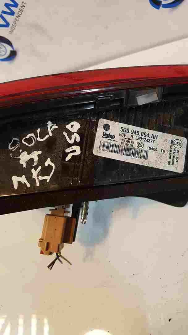 Volkswagen Golf MK7 2017-2020 Drivers OSR Rear Boot Light Lens 5G0945094AH