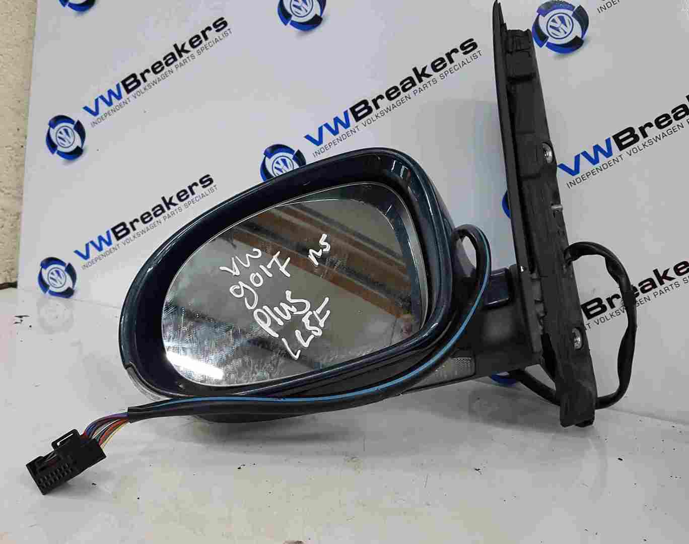 Volkswagen Golf Plus MK5 2003-2009 Passenger NS Wing Mirror Blue LC5F FOLDING 00