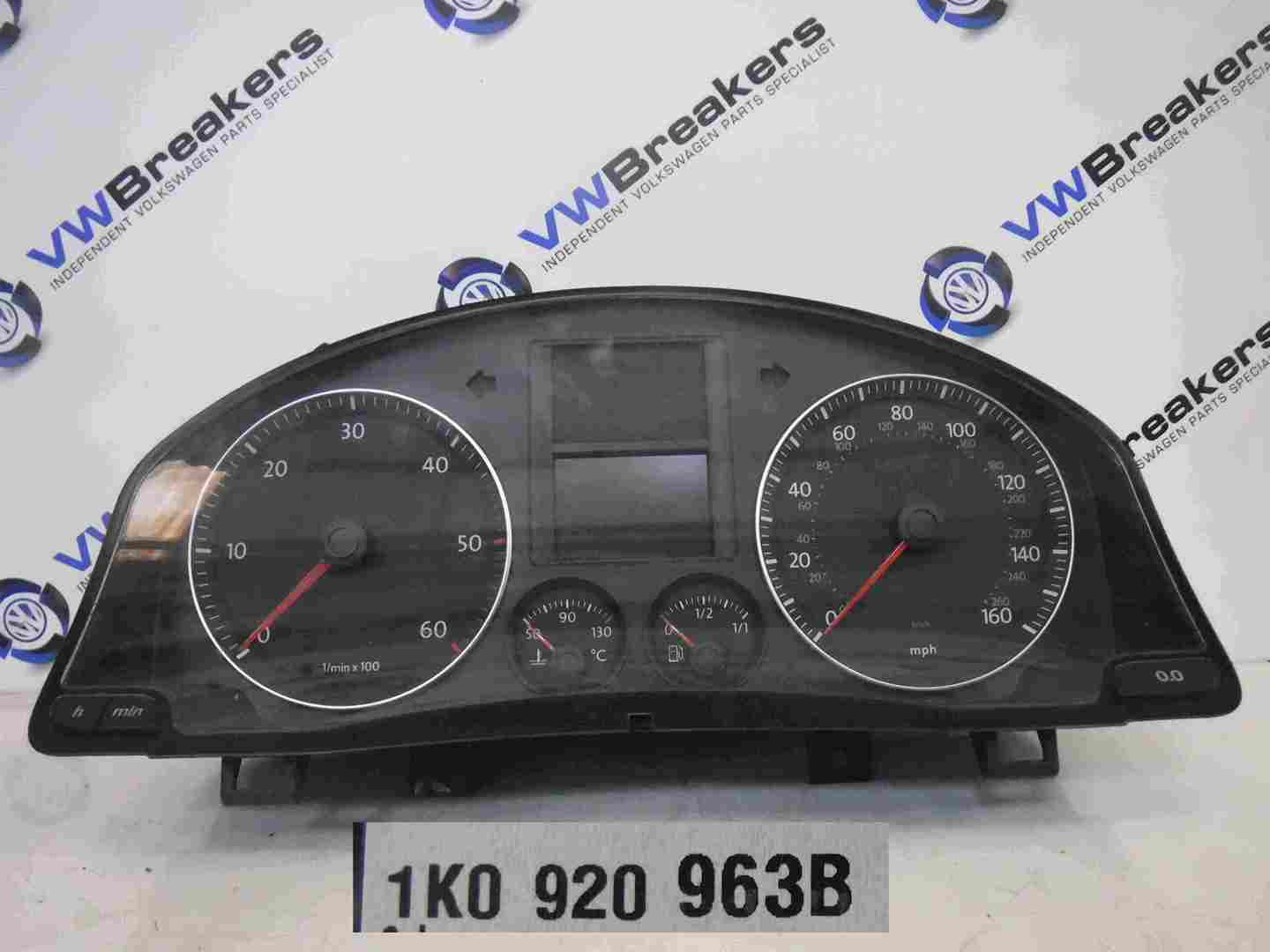 Volkswagen Jetta A5 Golf Mk5 2005-2011 Instrument Panel Dials Gauges Clocks 98K