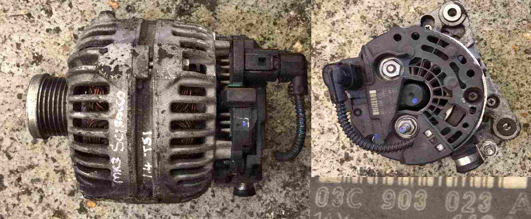Volkswagen MK6 Golf 2009-2012 1.4 TSI Alternator 03C903023a 03C903023A
