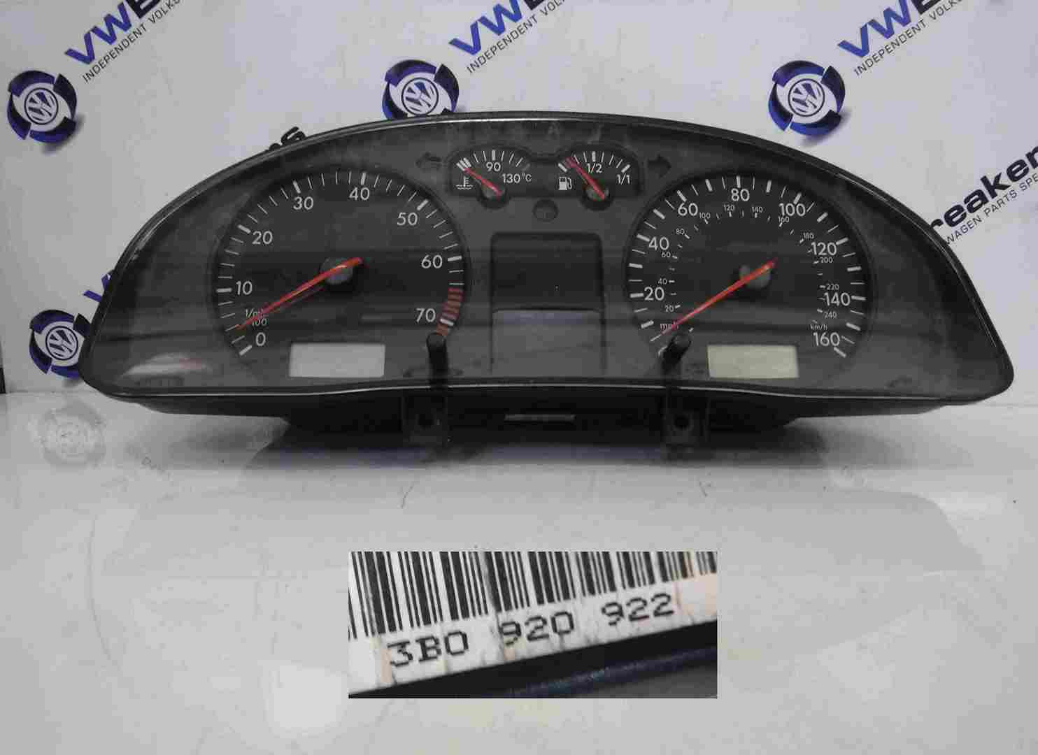 Volkswagen Passat 1996-2000 Instrument Panel Dials Gauges Clocks 158K 3B0920922