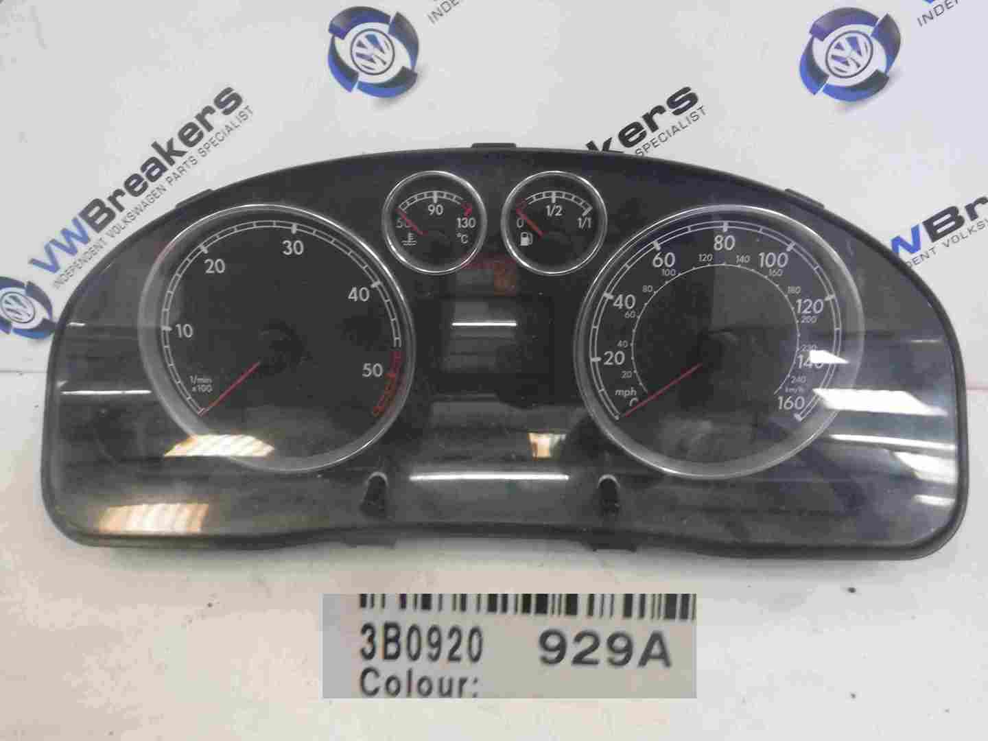 Volkswagen Passat 2001-2005 B5.5 Instrument Panel Dials Gauges Clocks 200K