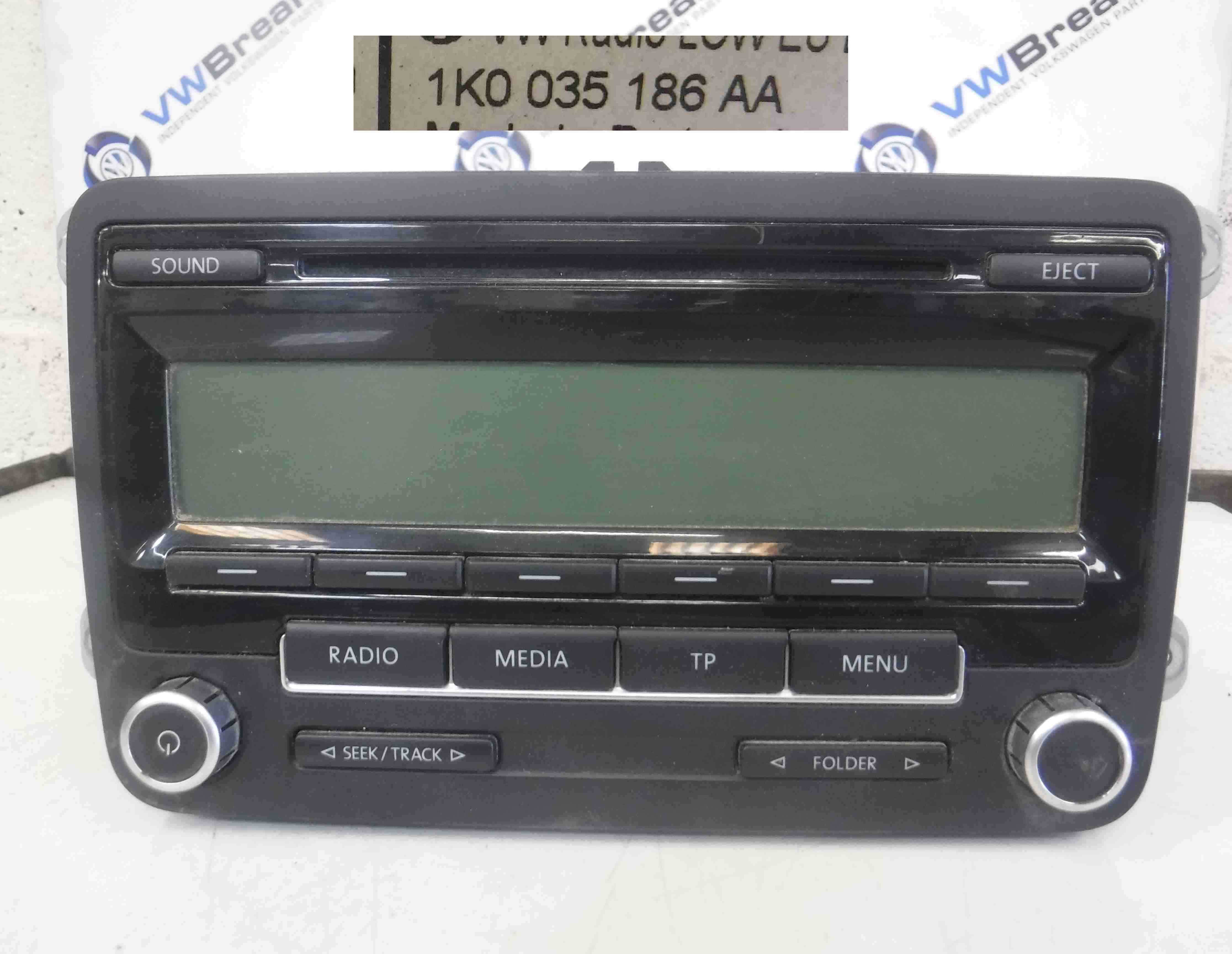Volkswagen Passat B6 2005-2010 Cd Player Radio Head Unit 1K0035186AA