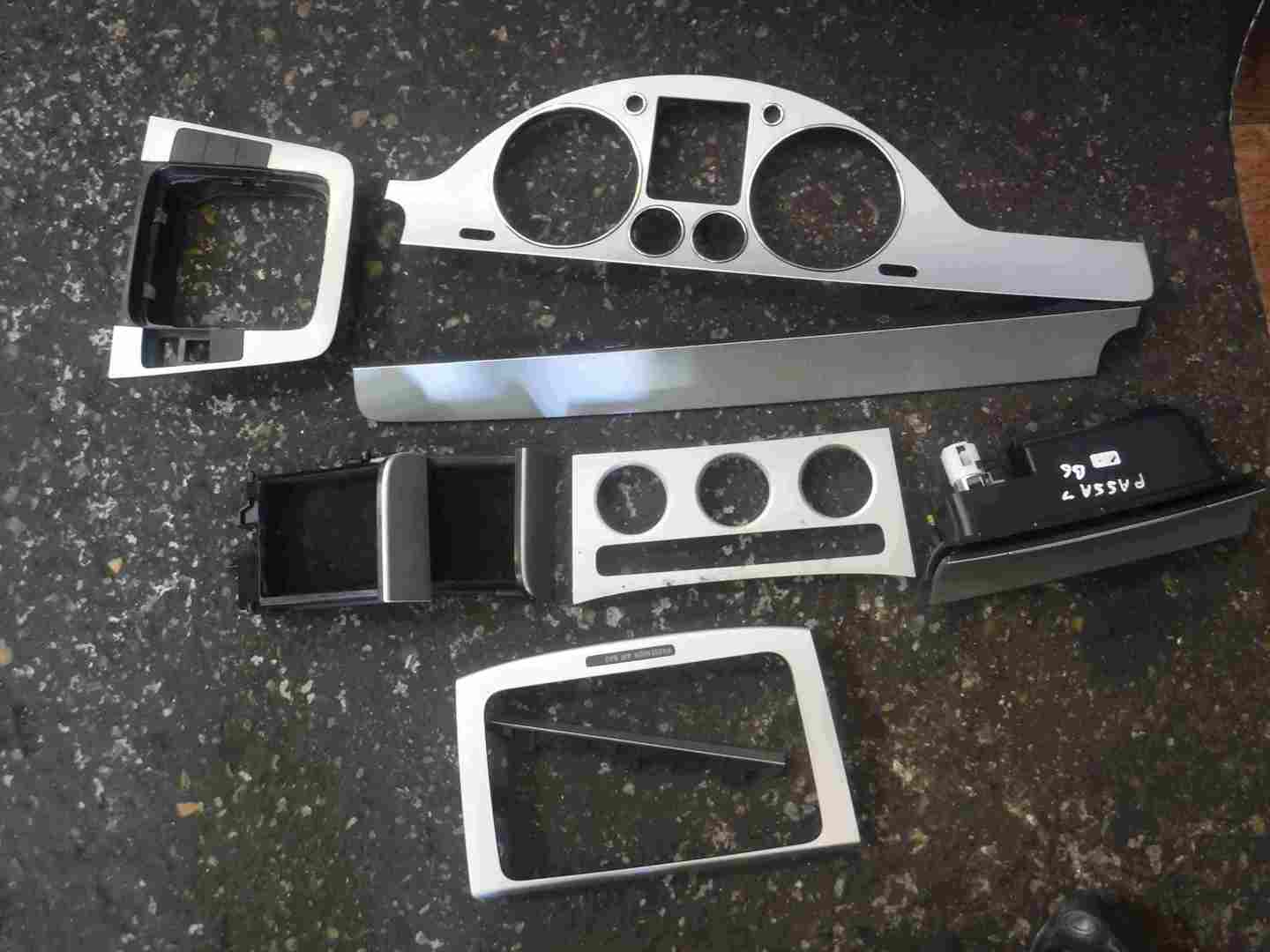 Volkswagen Passat B6 2005-2010 Dashboard Insert Trims Silver Surrounds Interior