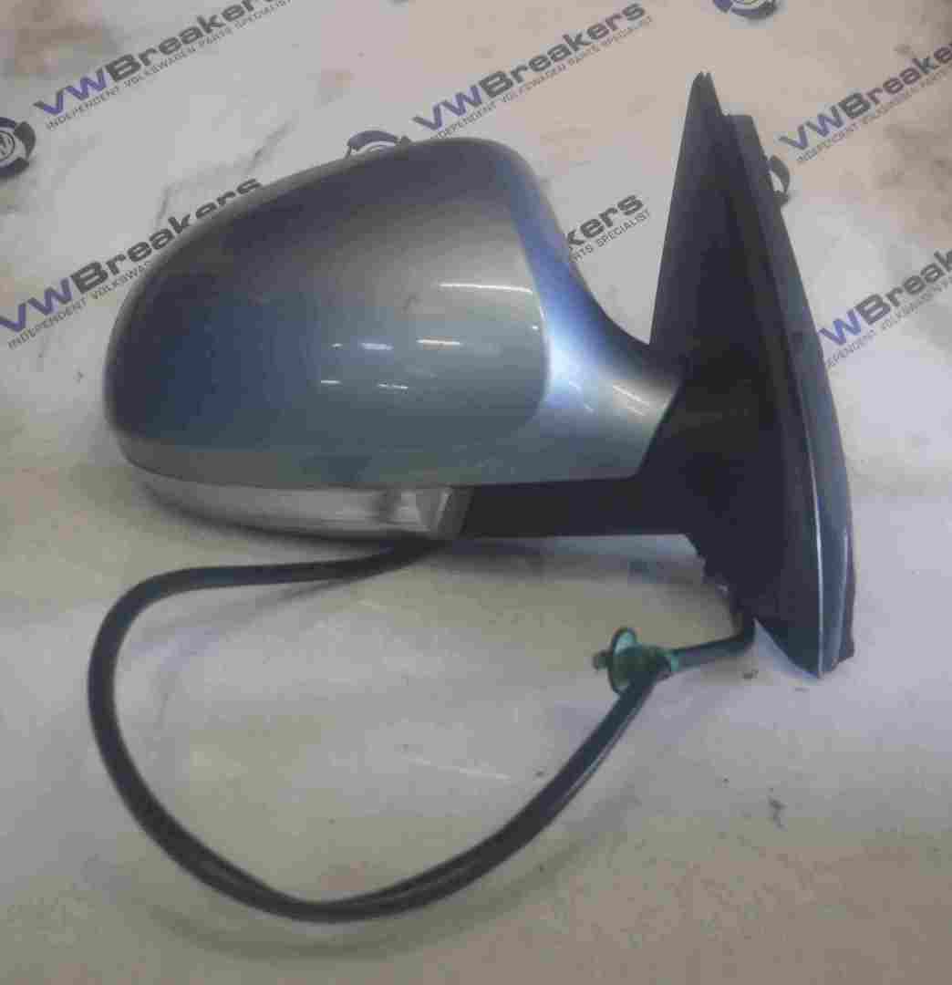Volkswagen Passat B6 2005-2010 Drivers OS Wing Mirror Grey Blue LB5M