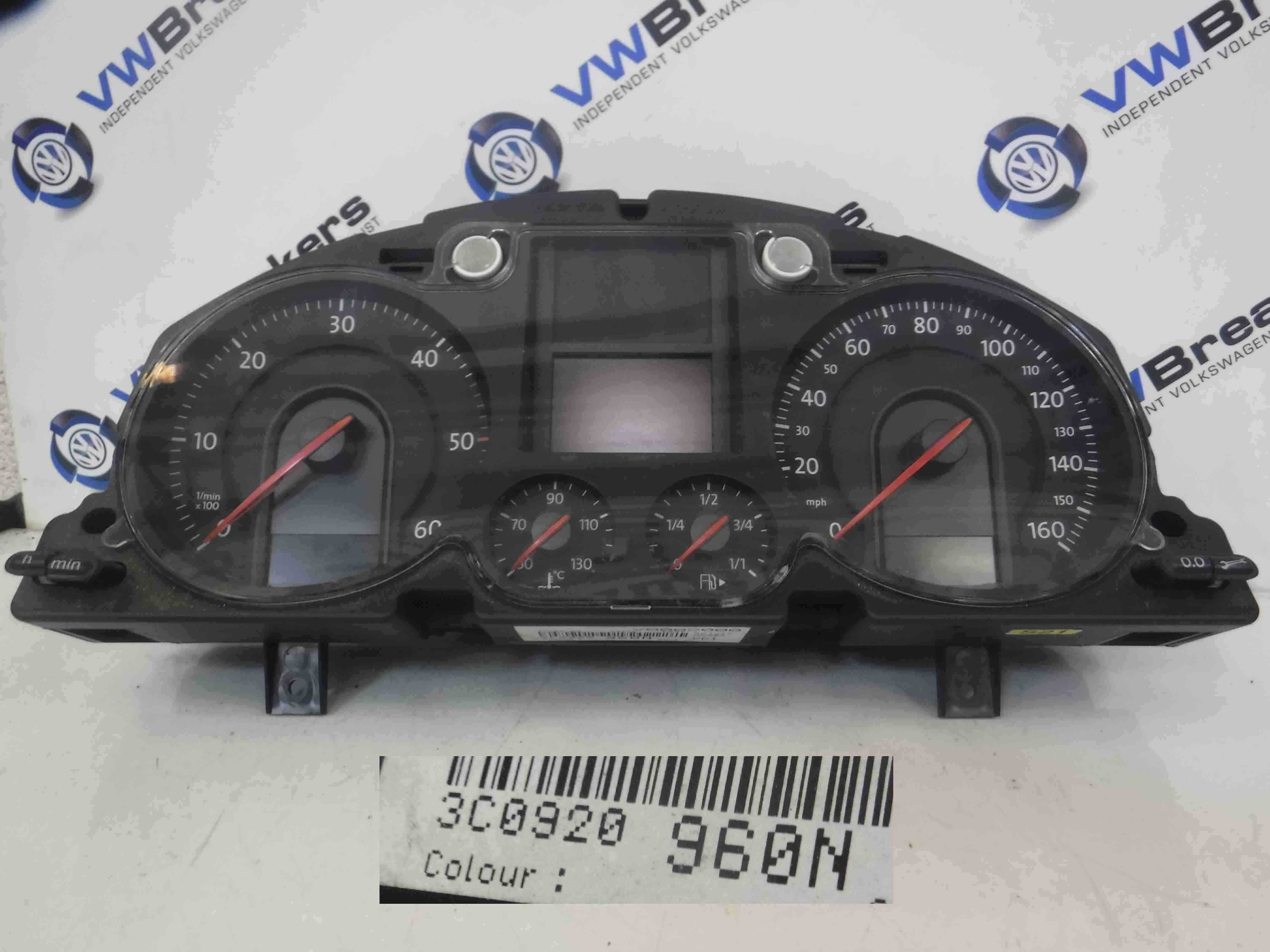 Volkswagen Passat B6 2005-2010 Instrument Panel Dials Clocks Cluster 3C0920960N