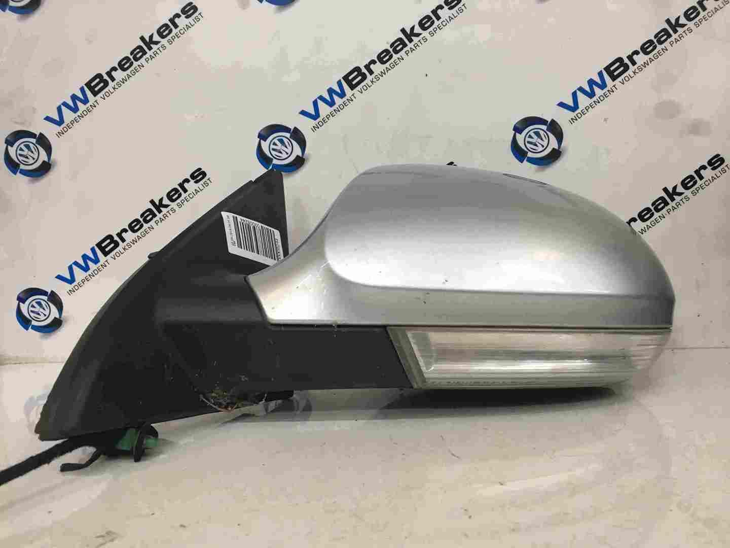 Volkswagen Passat B6 2005-2010 Passenger NS Wing Mirror Silver LA7W
