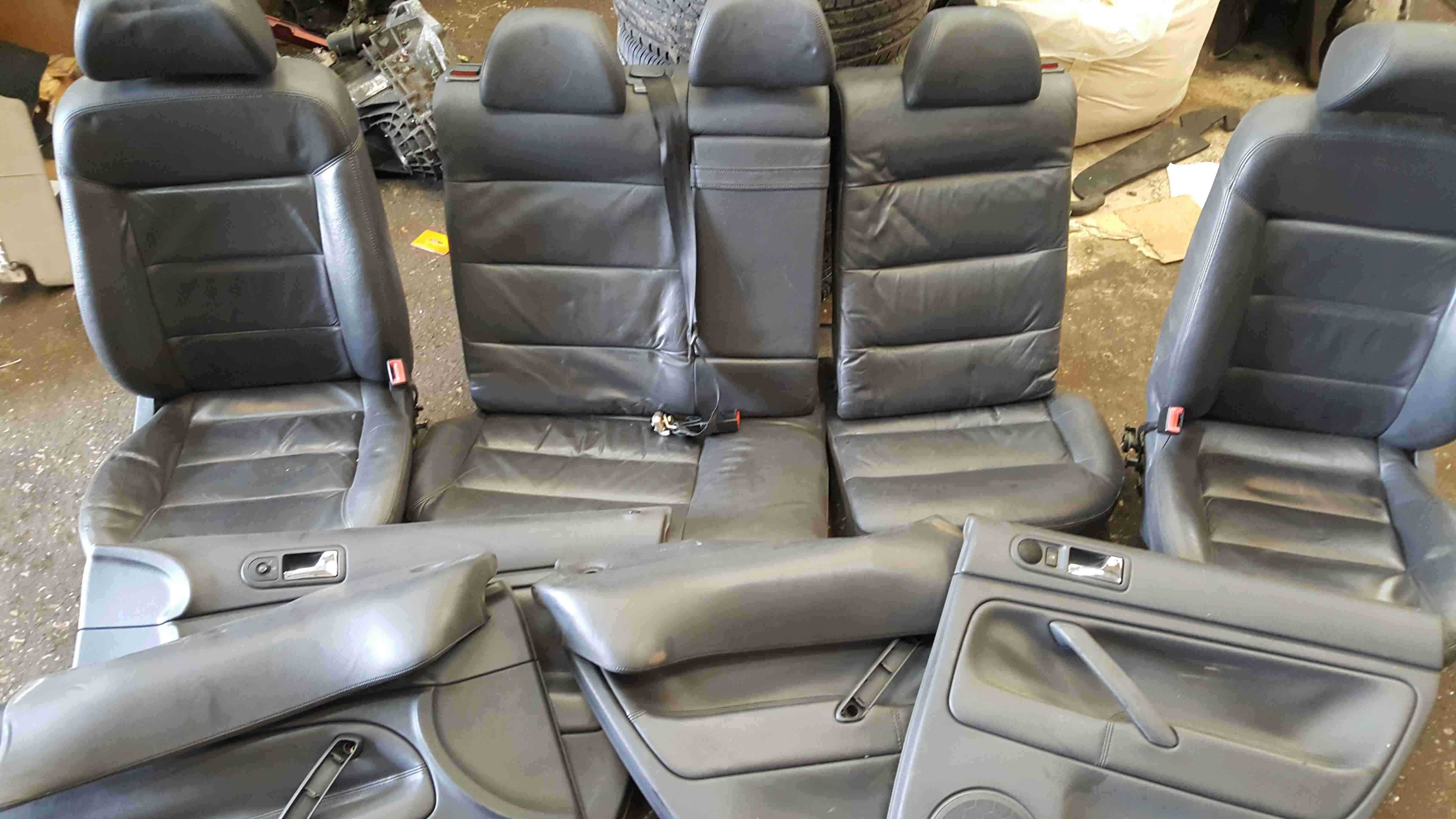 Volkswagen Passat Saloon B5.5 2001-2005 Black Leather Interior Set Chairs Seats