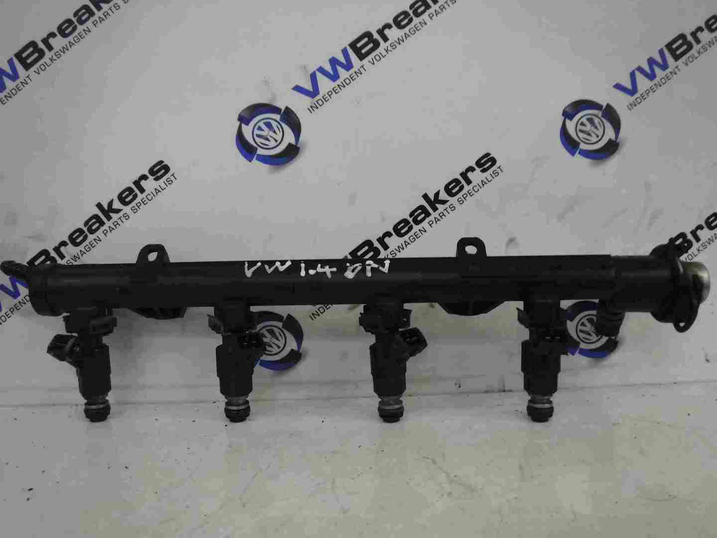 Volkswagen Polo 1995-1999 6N Caddy 1.4 8V Fuel Injectors X4 + Rail 030133319L