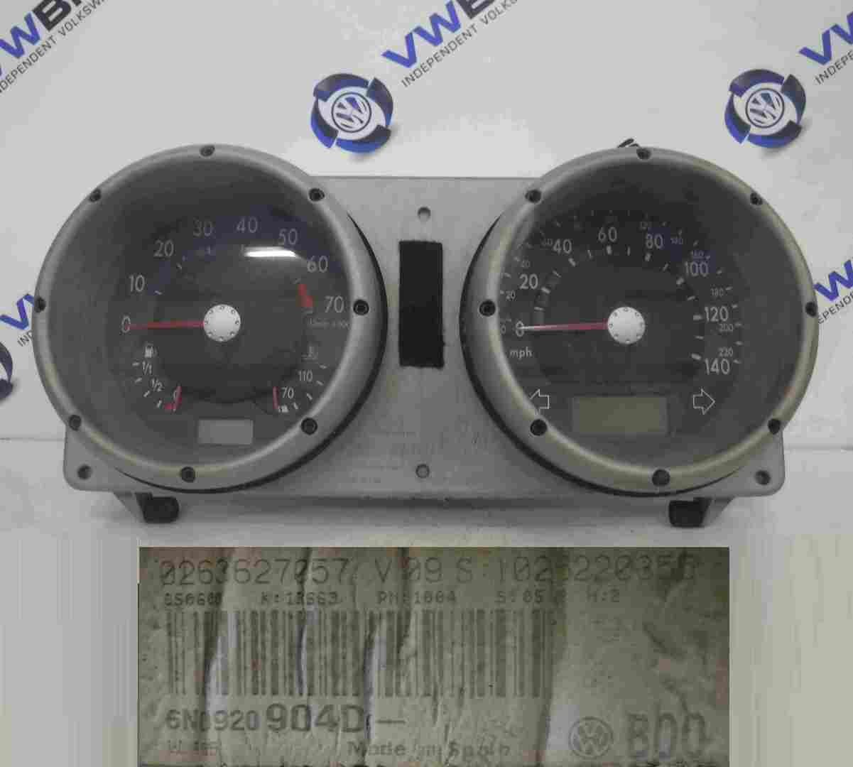 Volkswagen Polo 1999-2003 6N2 Instrument Panel Clocks Dials Gauges Automatic