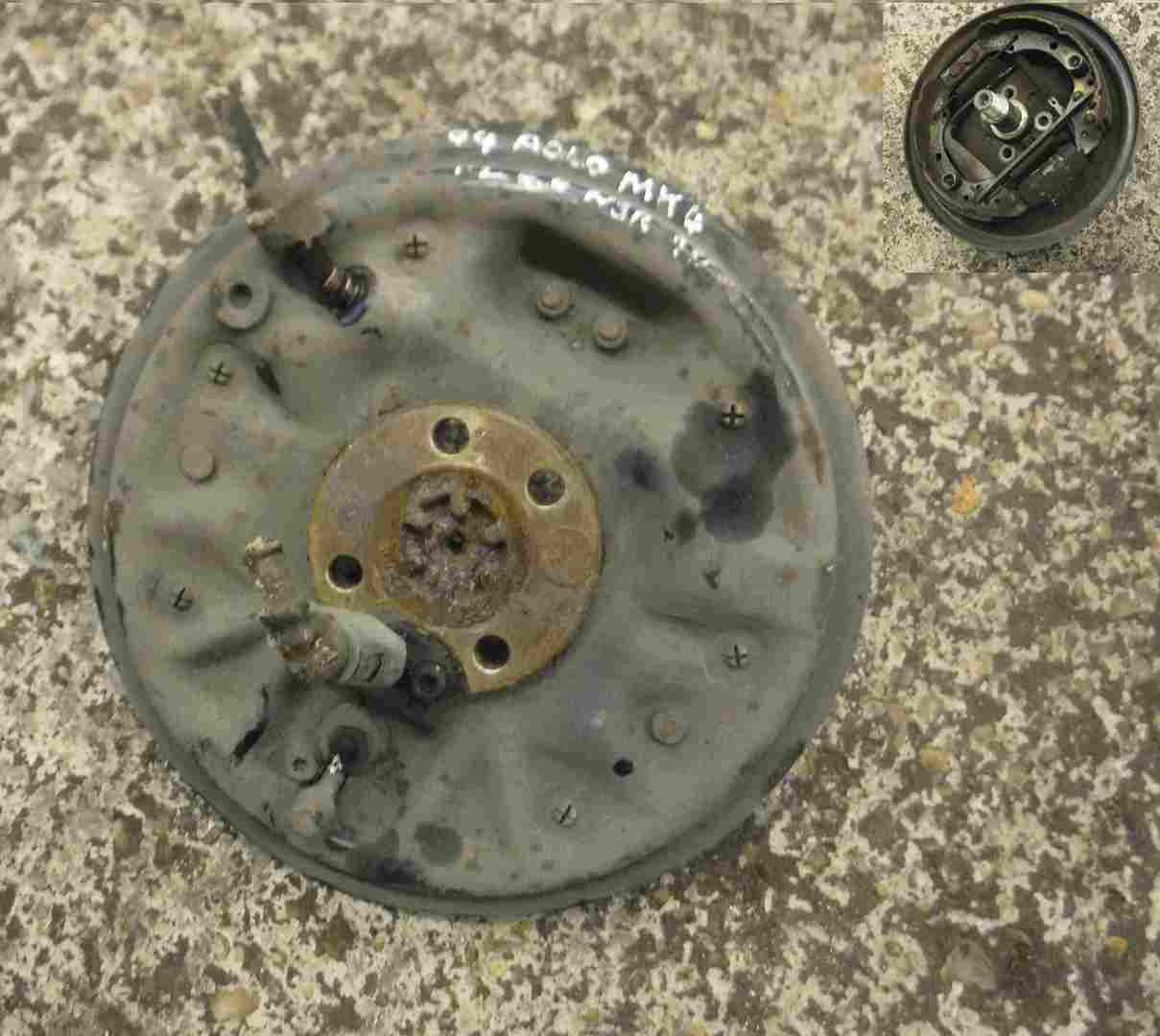 Volkswagen Polo 2003-2006 1.2 6v Passenger NSR Rear Hub Stub Back Plate Brakes