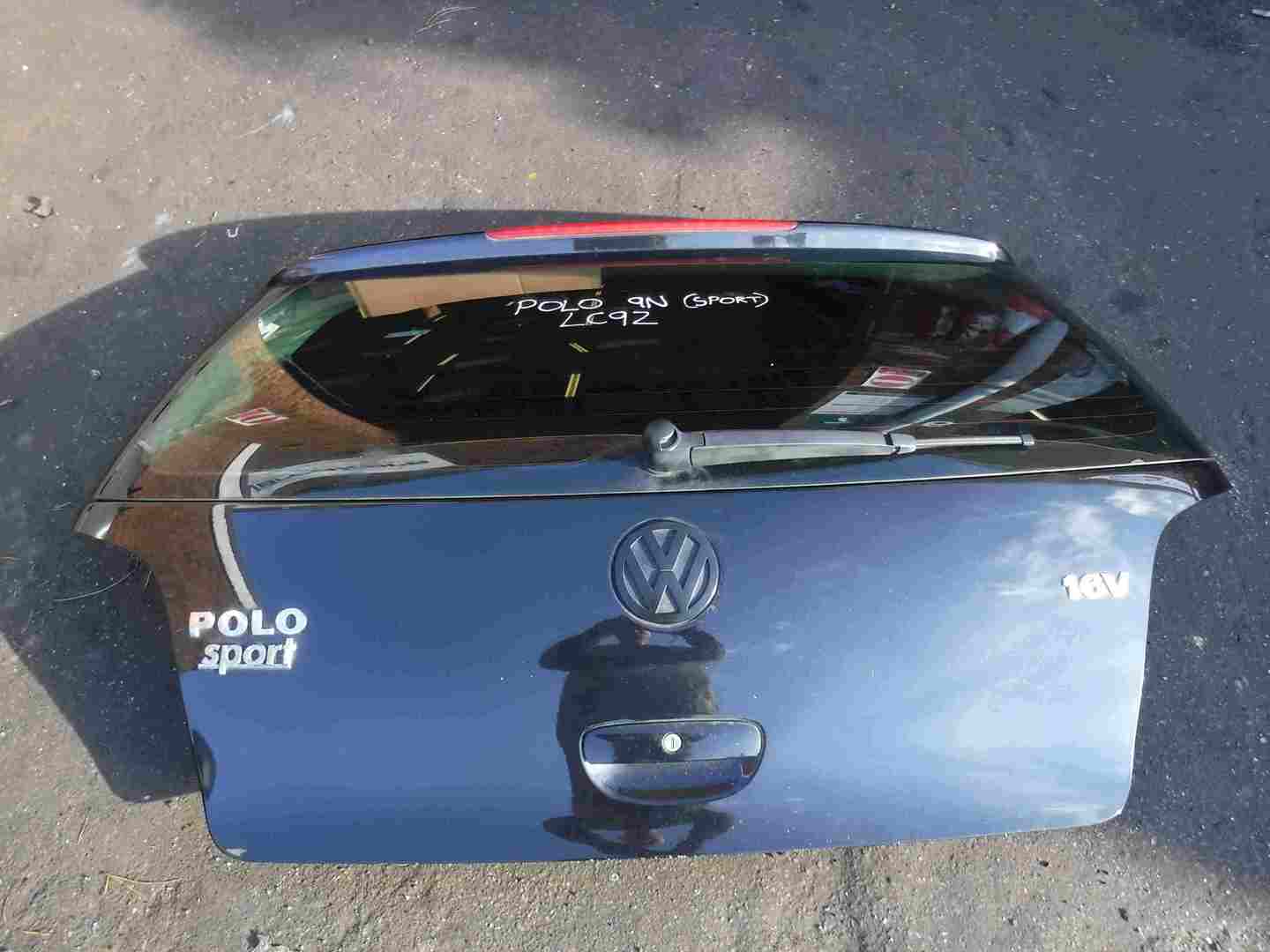 Volkswagen Polo 2003-2006 9N Boot Tailgate Rear Door Black LC9Z 3dr