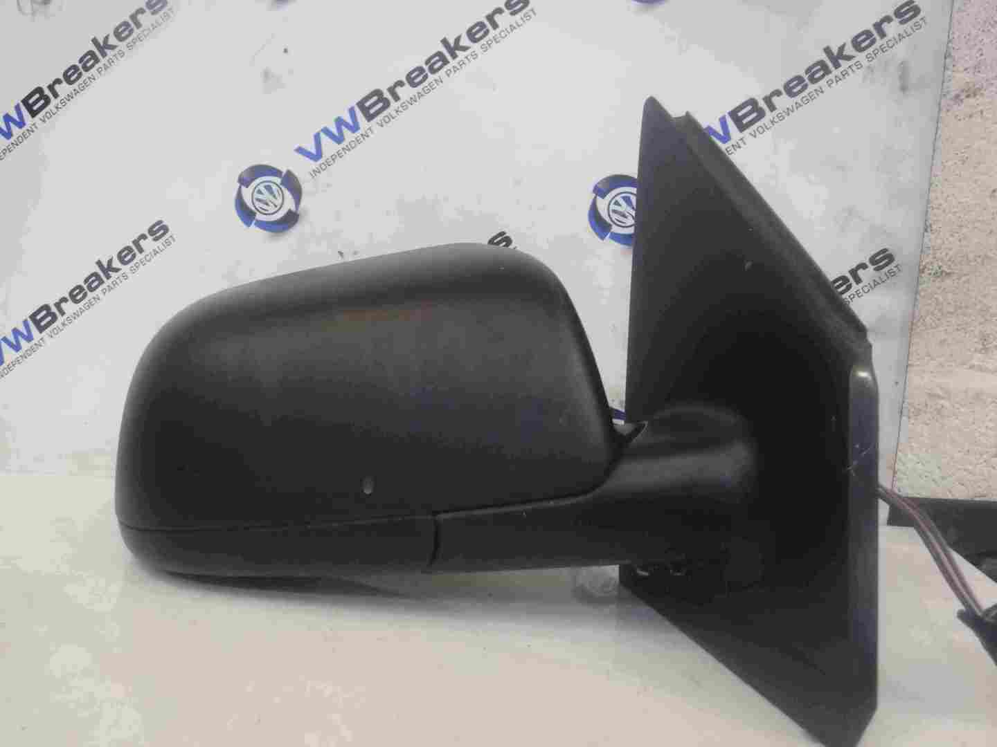 Volkswagen Polo 2003-2006 9N Drivers OS Wing Mirror Plain Black ELETRIC 026406