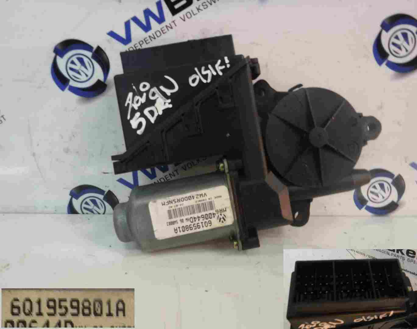 Volkswagen Polo 2003-2006 9N Drivers OSF Front Window Motor 6Q1959801A