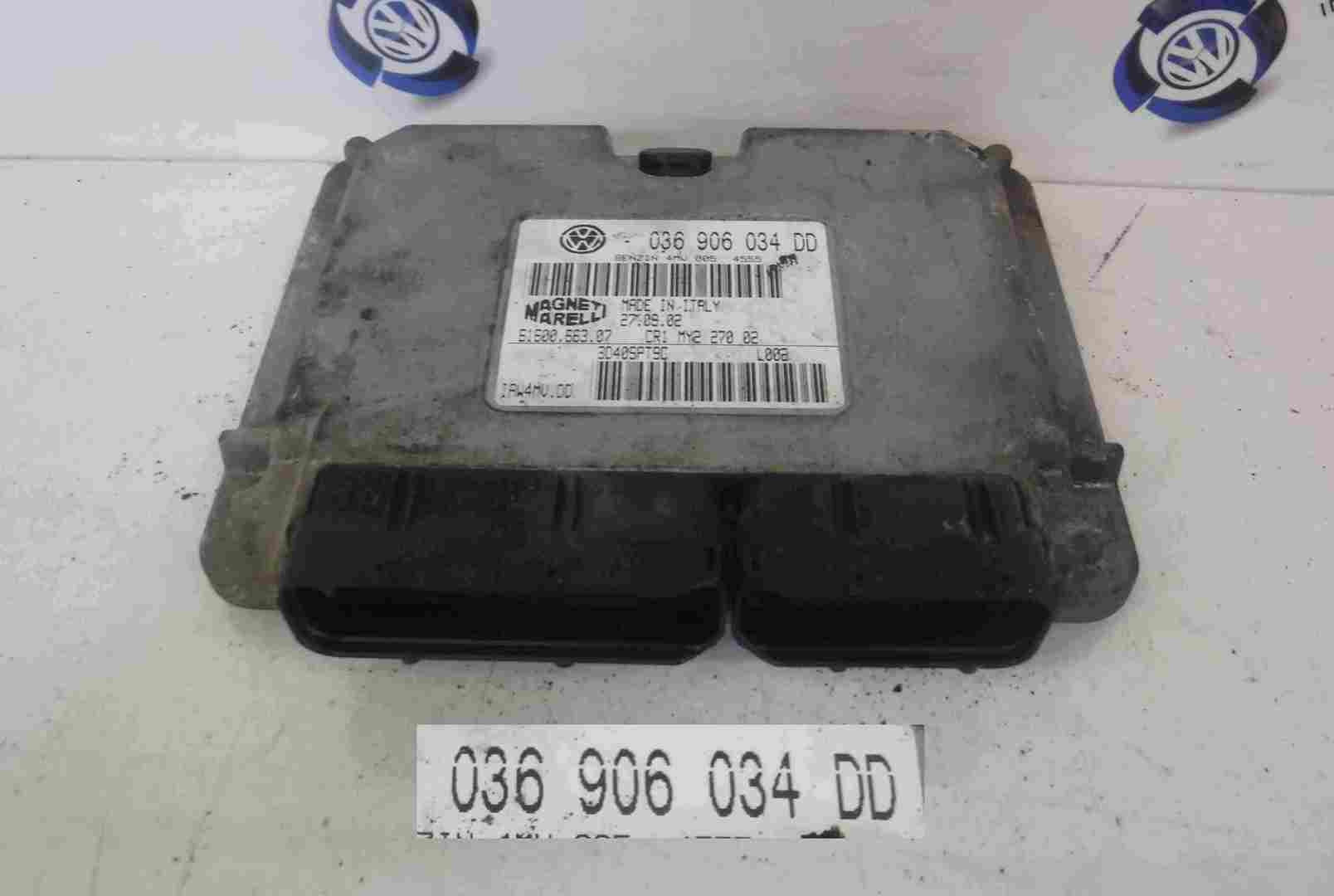 Volkswagen Polo 2003-2006 9N Engine Control Unit ECU 036906034DD