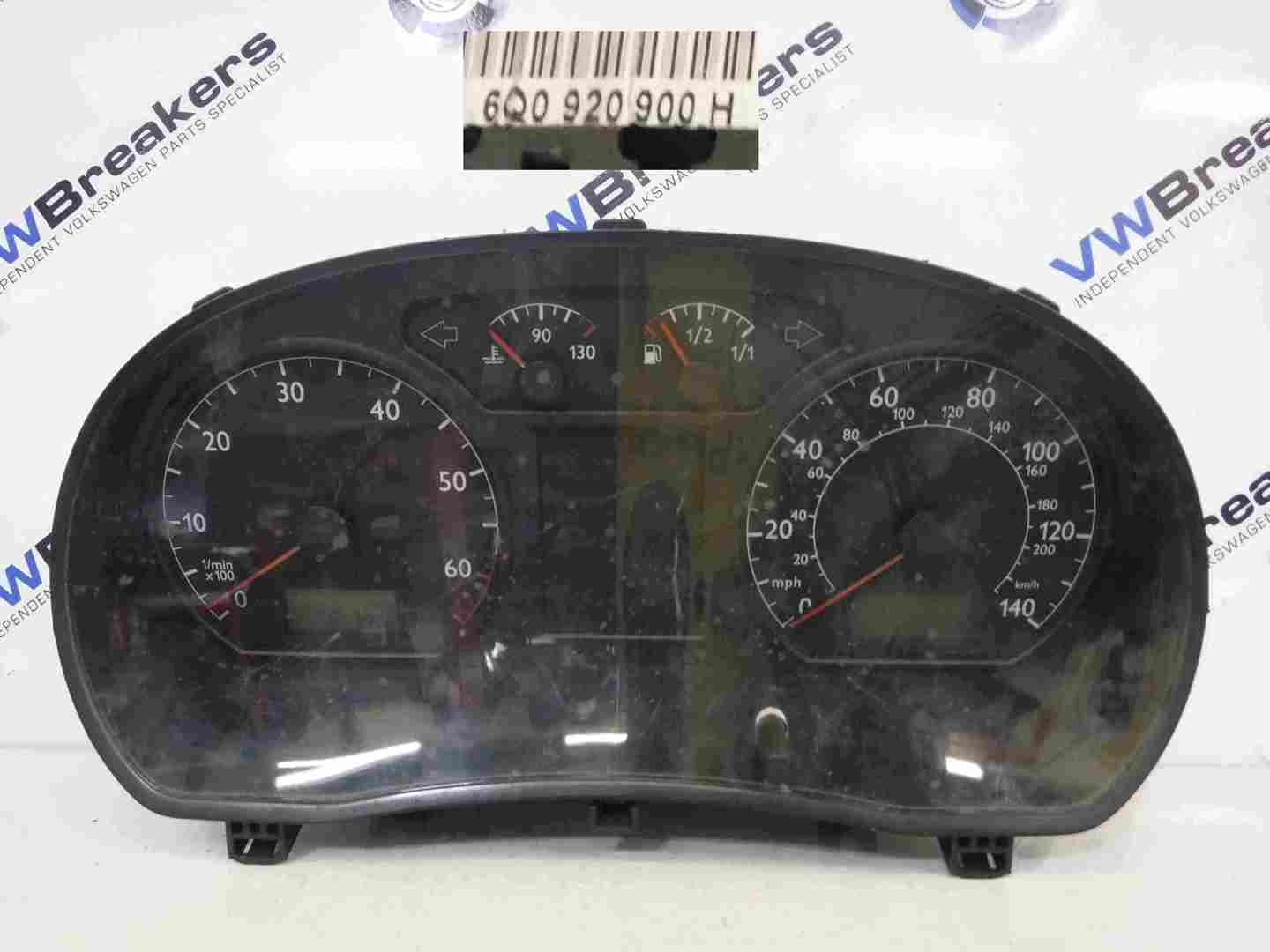 Volkswagen Polo 2003-2006 9N Instrument Panel Dials Clocks 96K  6Q0920900H