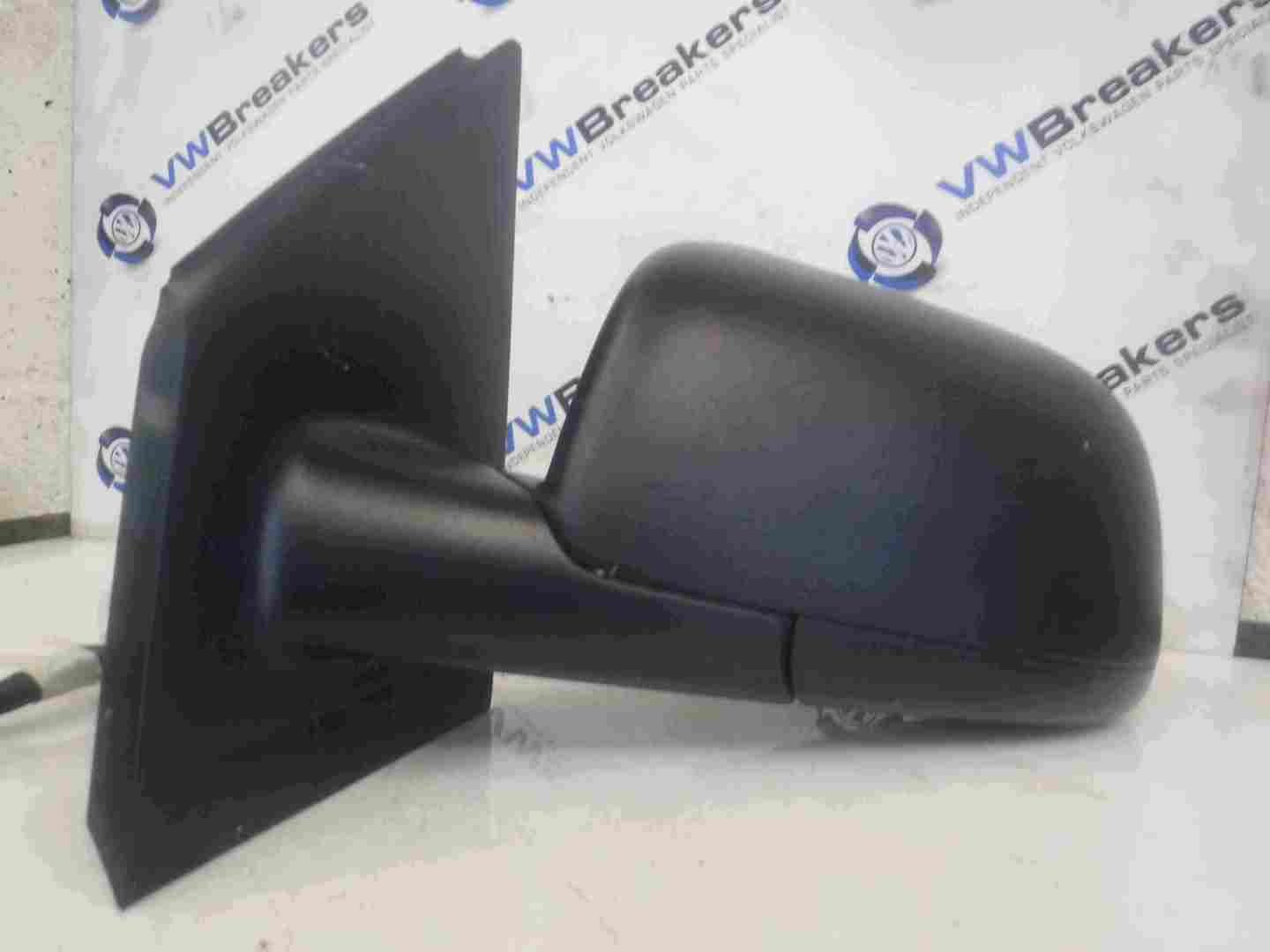 Volkswagen Polo 2003-2006 9N Passenger NS Wing Mirror Plain Black