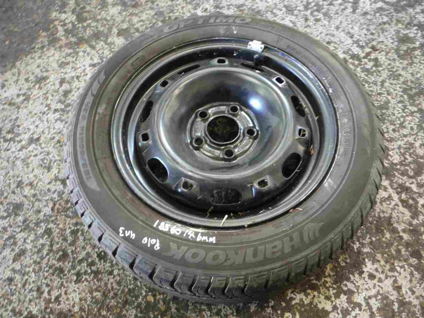 Volkswagen Polo 2003-2008 9N Spare Steel Wheel Tyre 185 60 14 7mm J 5/5