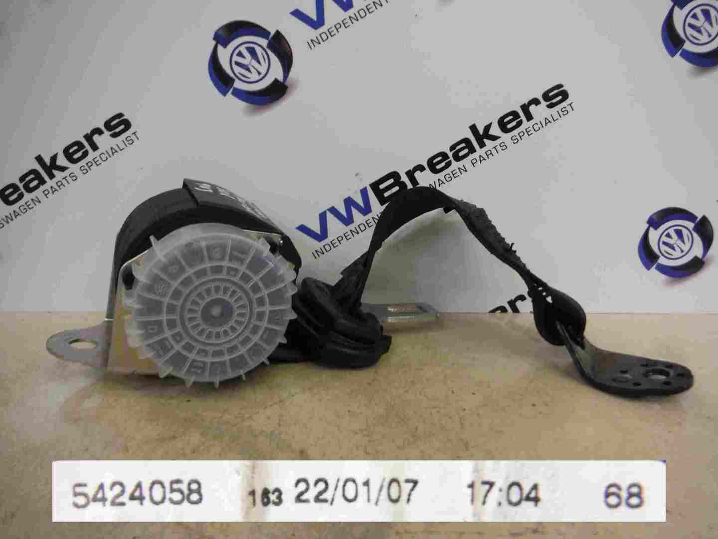 Volkswagen Polo 2006-2008 9N3 Drivers OSR Rear Seat Belt 3dr