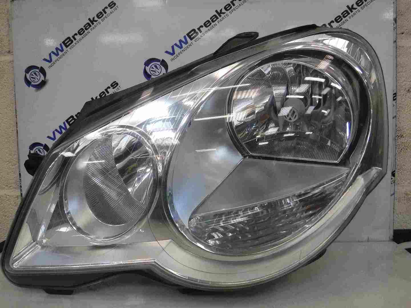Volkswagen Polo 2006-2008 9N3 Passenger NSF Cloudy Front Headlight 6Q2941007N