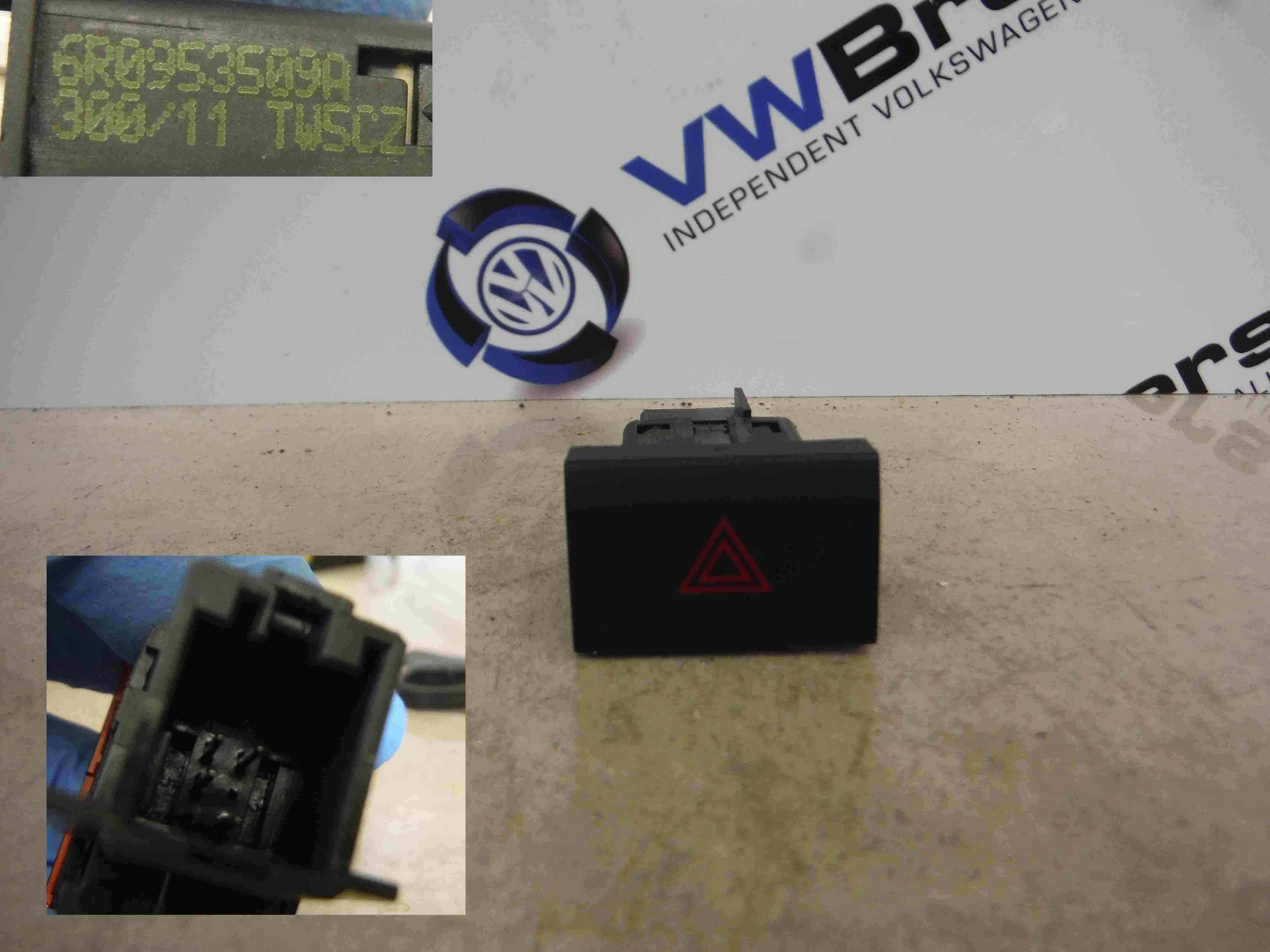 Volkswagen Polo 2009-2015 6R Hazard Warning Switch 6R0959621