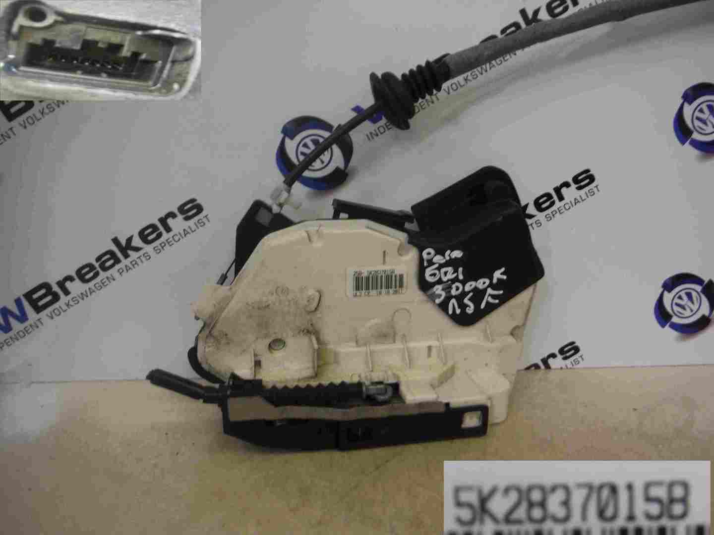 Volkswagen Polo 2009-2015 6R Passenger NSF Front Door Lock Catch Mechanism 3DR