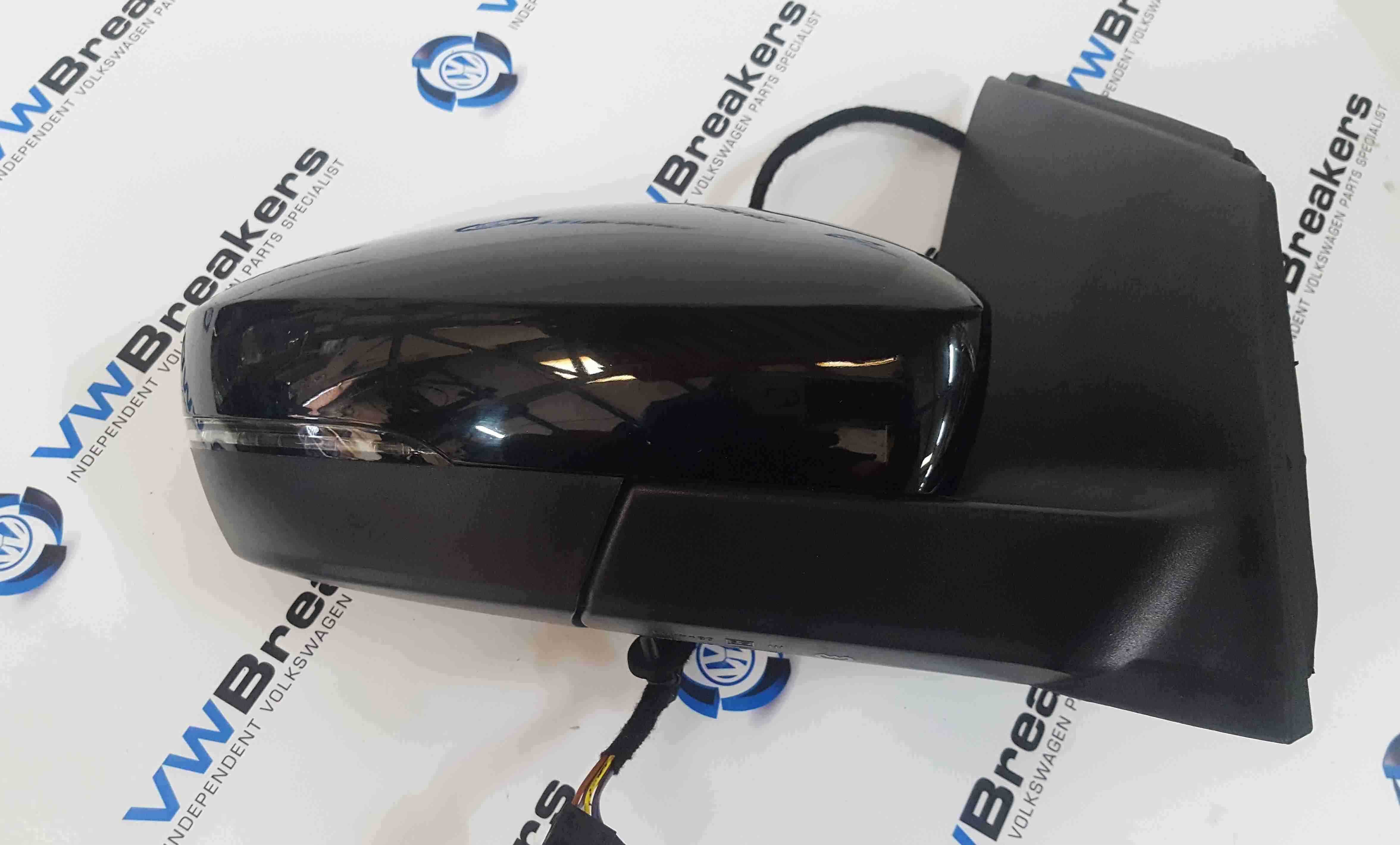 Volkswagen Polo 6C 2014-2017 Drivers OS Wing Mirror Gloss Black 6c2857502c