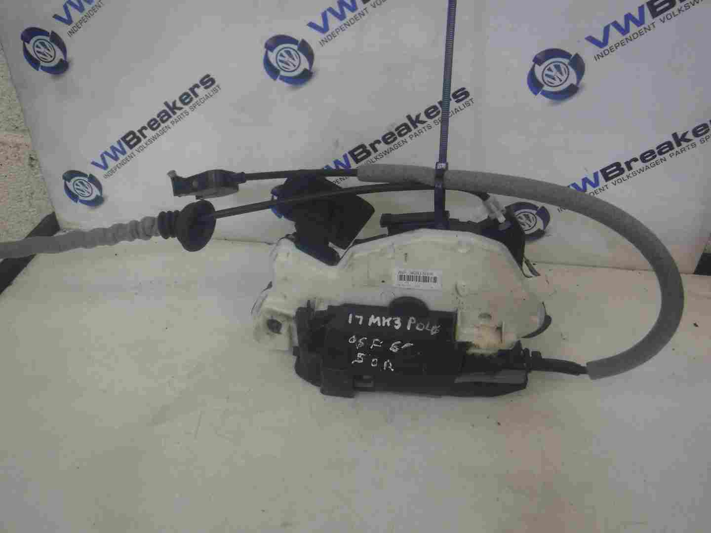 Volkswagen Polo 6C 2014-2017 Drivers OSF Front Door Lock Mechanism 5door