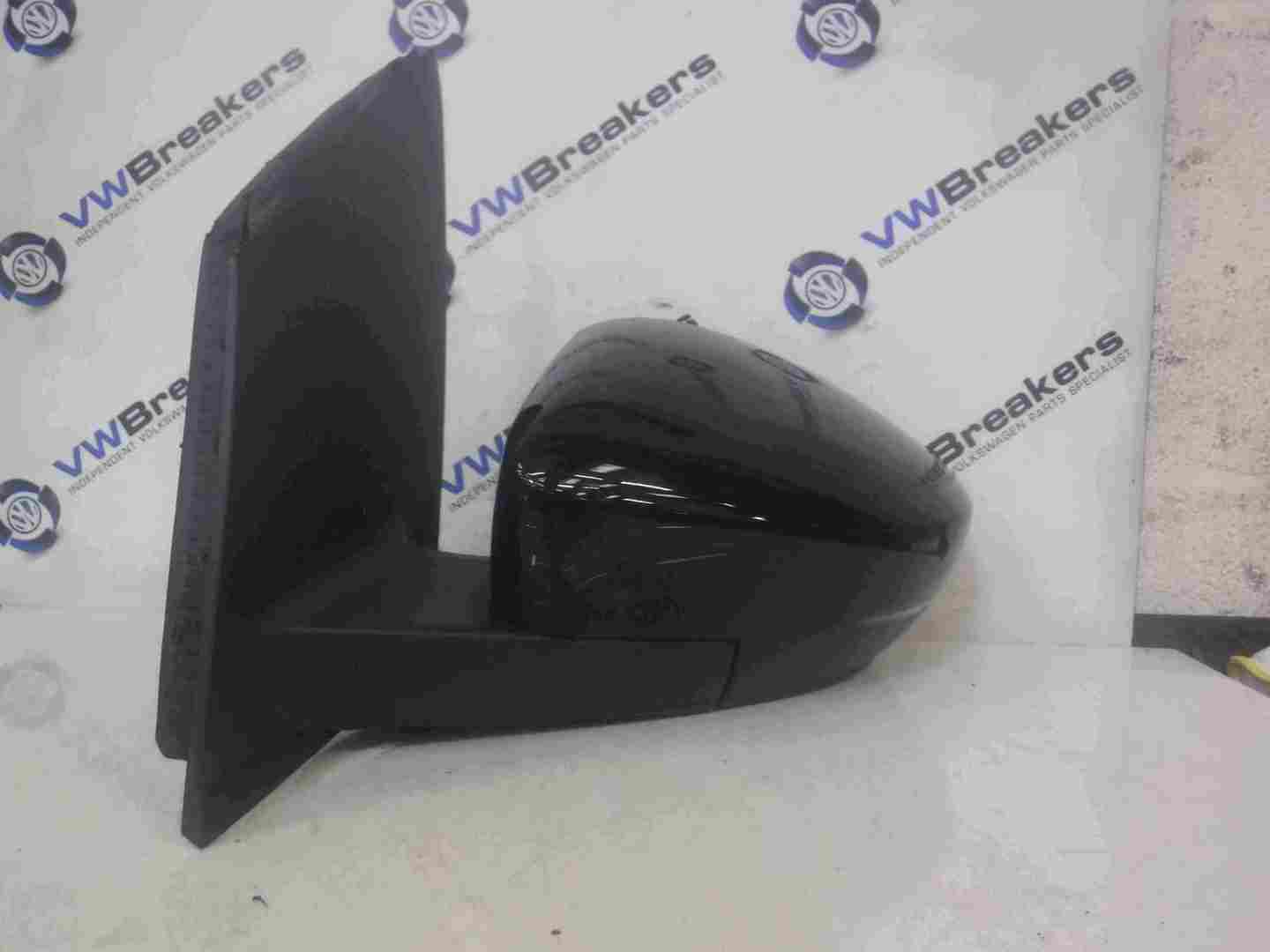 Volkswagen Polo 6C GT 2014-2017 Passenger NS Wing Mirror Black 6R0857933C