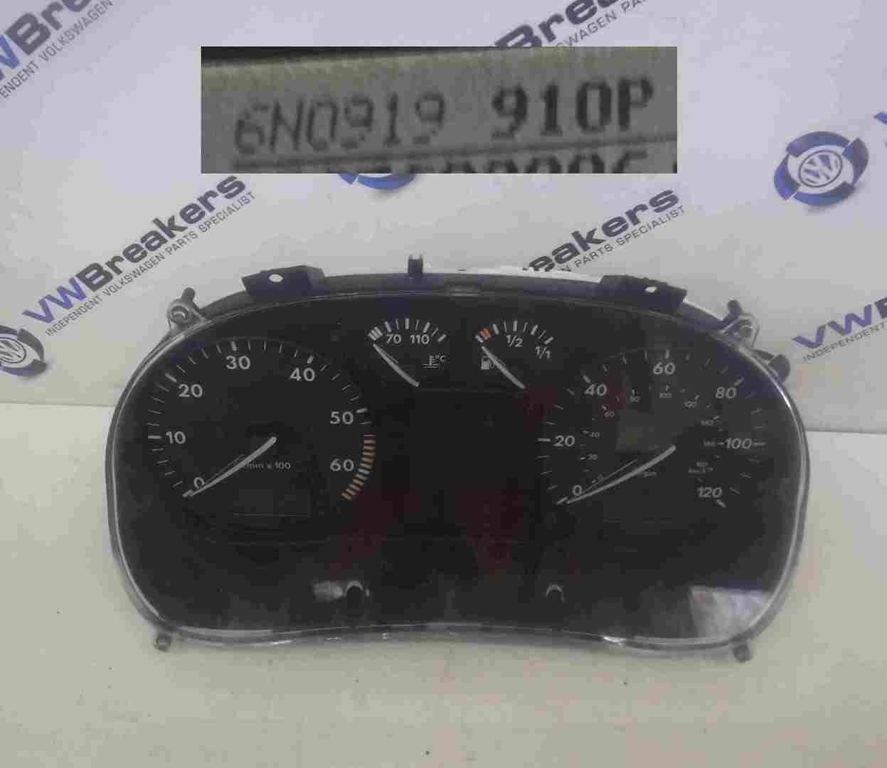 Volkswagen Polo 6N 1995-1999 Instrument Panel Dials Clocks 124K 6N0919910P