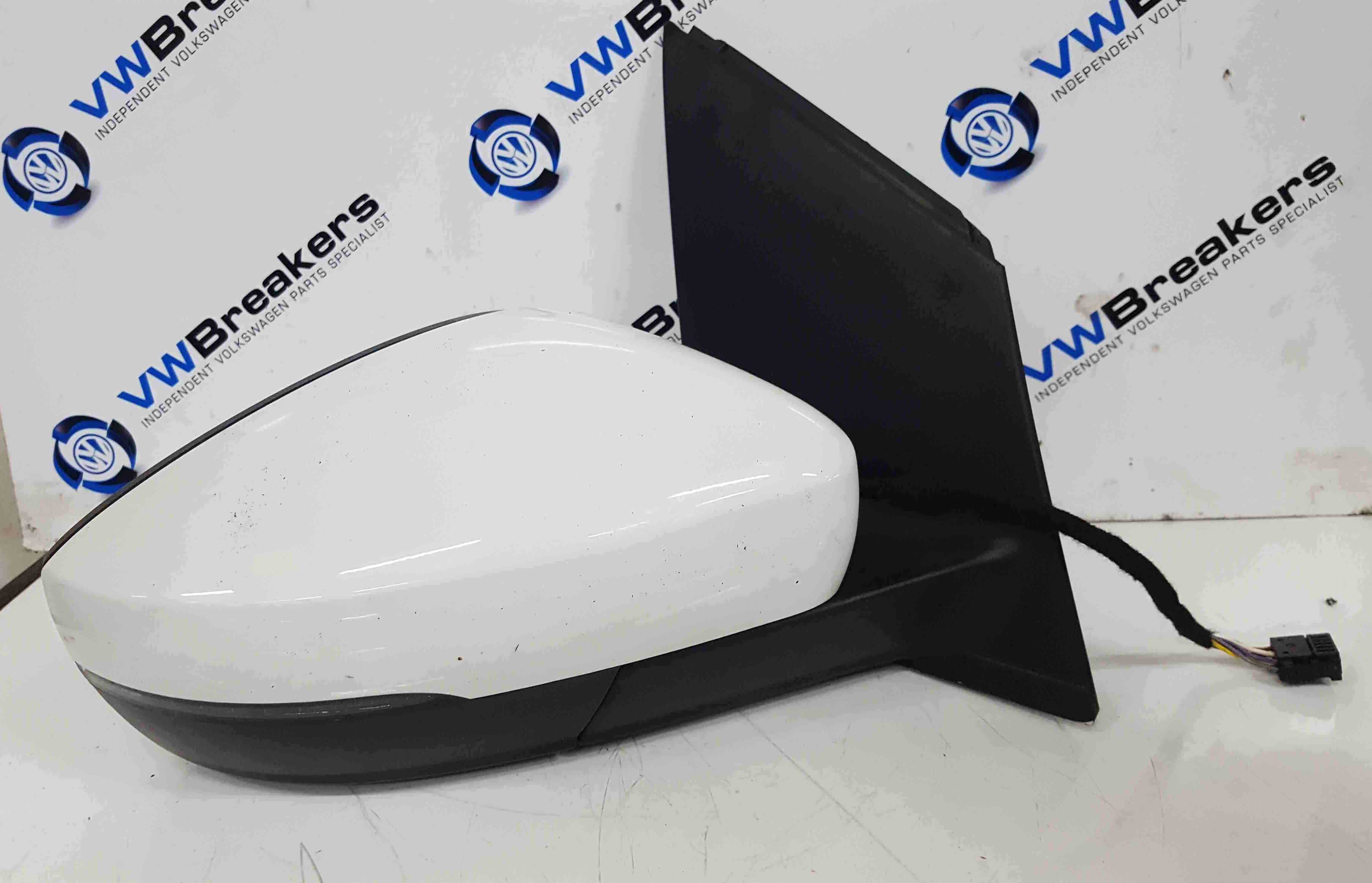 Volkswagen Polo 6R 2009-2014 Drivers Os Wing Mirror White Lb9a