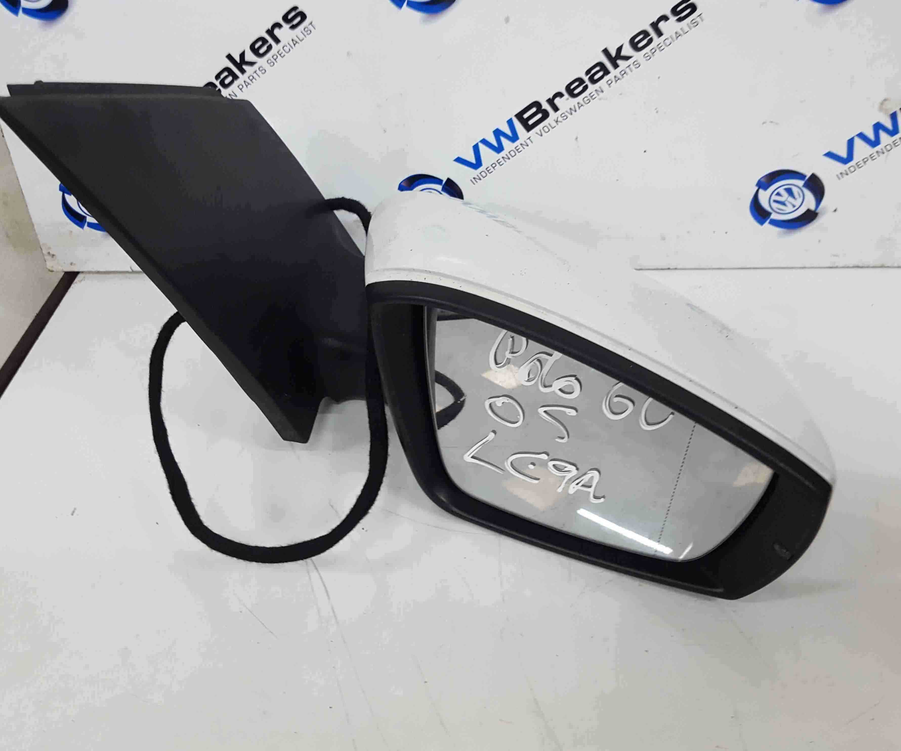 Volkswagen Polo 6R 2009-2014 Drivers Os Wing Mirror White Lb9a