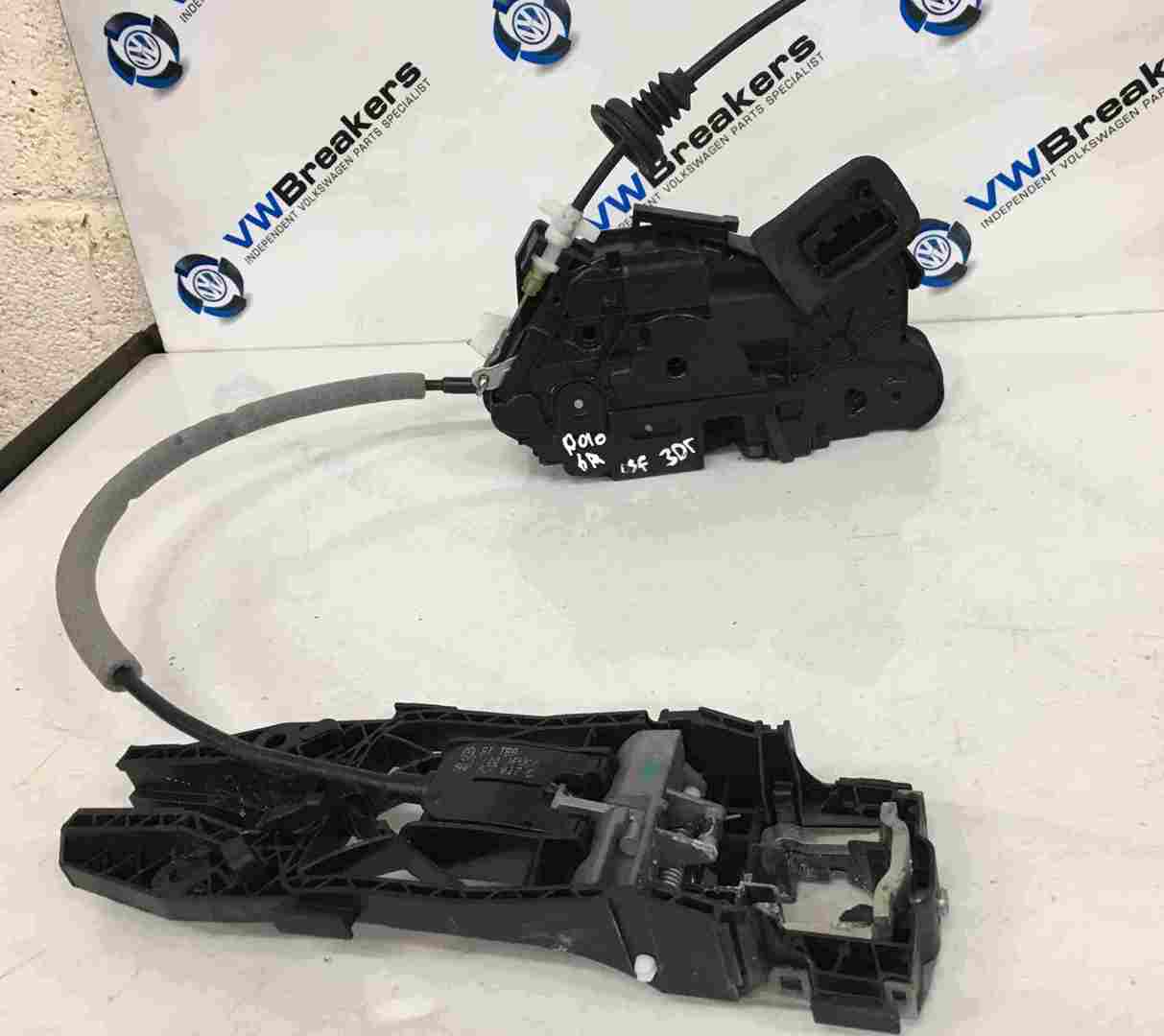 Volkswagen Polo 6R 2009-2014 Drivers OSF Front Door Lock Mechanism 5dr 5k2837016