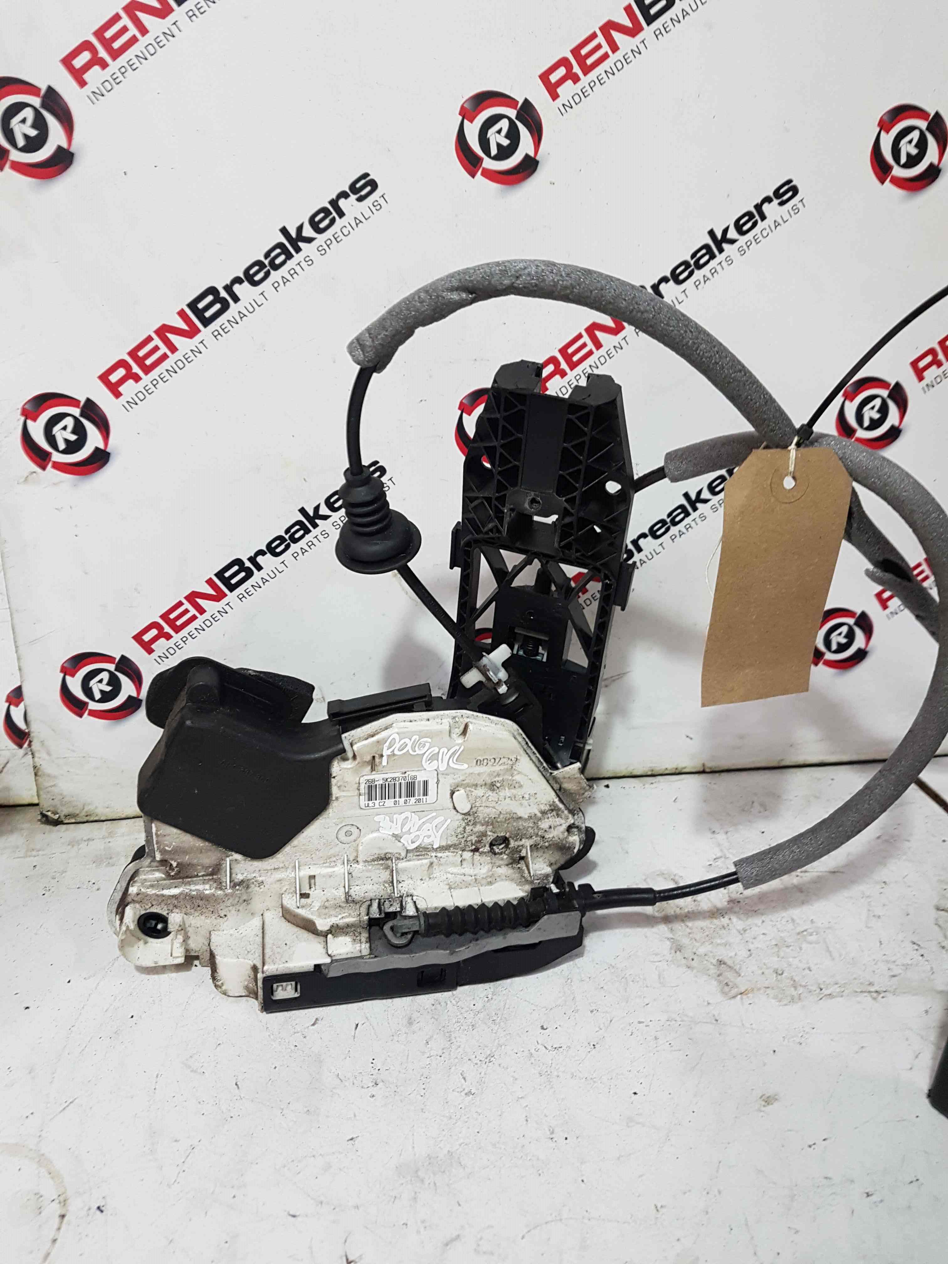 Volkswagen Polo 6R 2009-2014 OSF Front Door Lock Mechanism 3Dr  5K2837016b