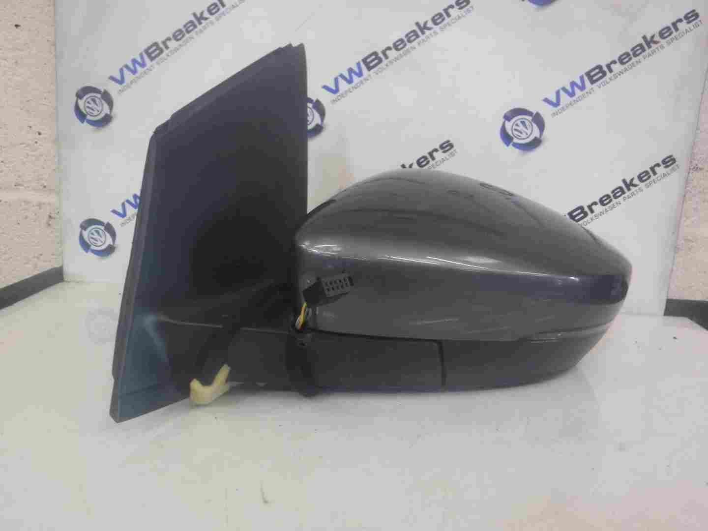 Volkswagen Polo 6R 2009-2014 Passenger NS Wing Mirror Grey LD7R 6R2857501AQ