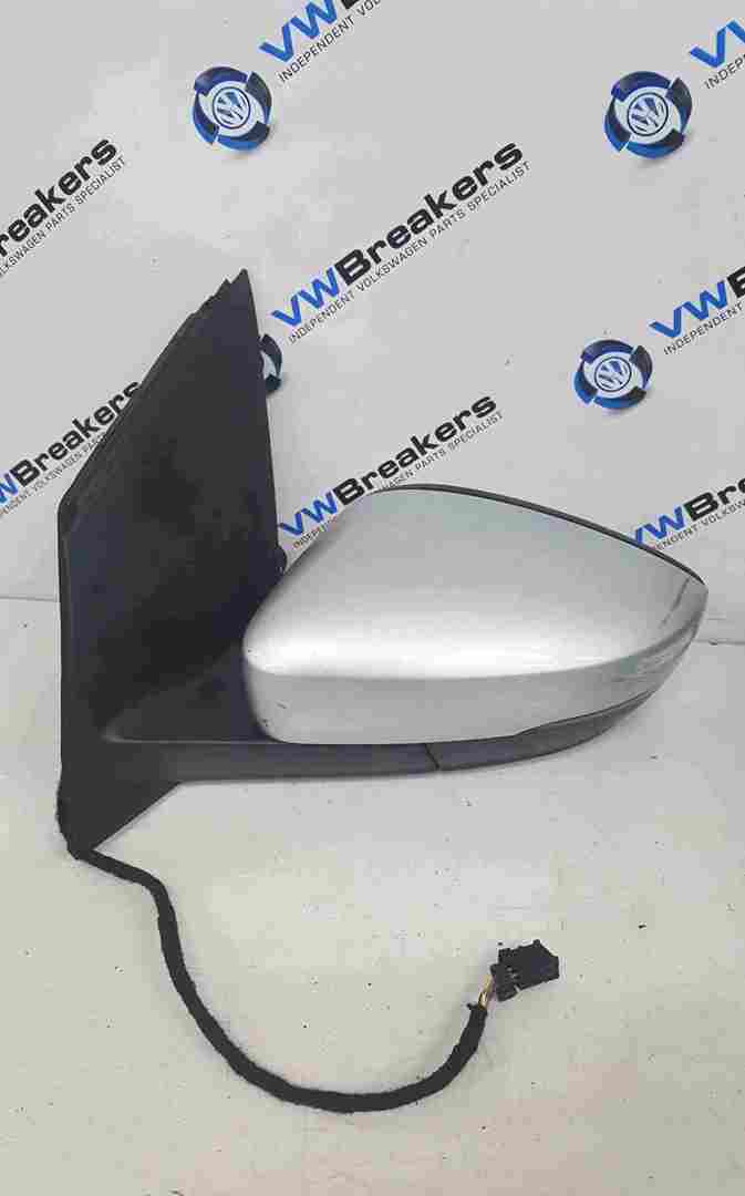 Volkswagen Polo 6R 2009-2014 Passenger NS Wing Mirror Silver LA7W